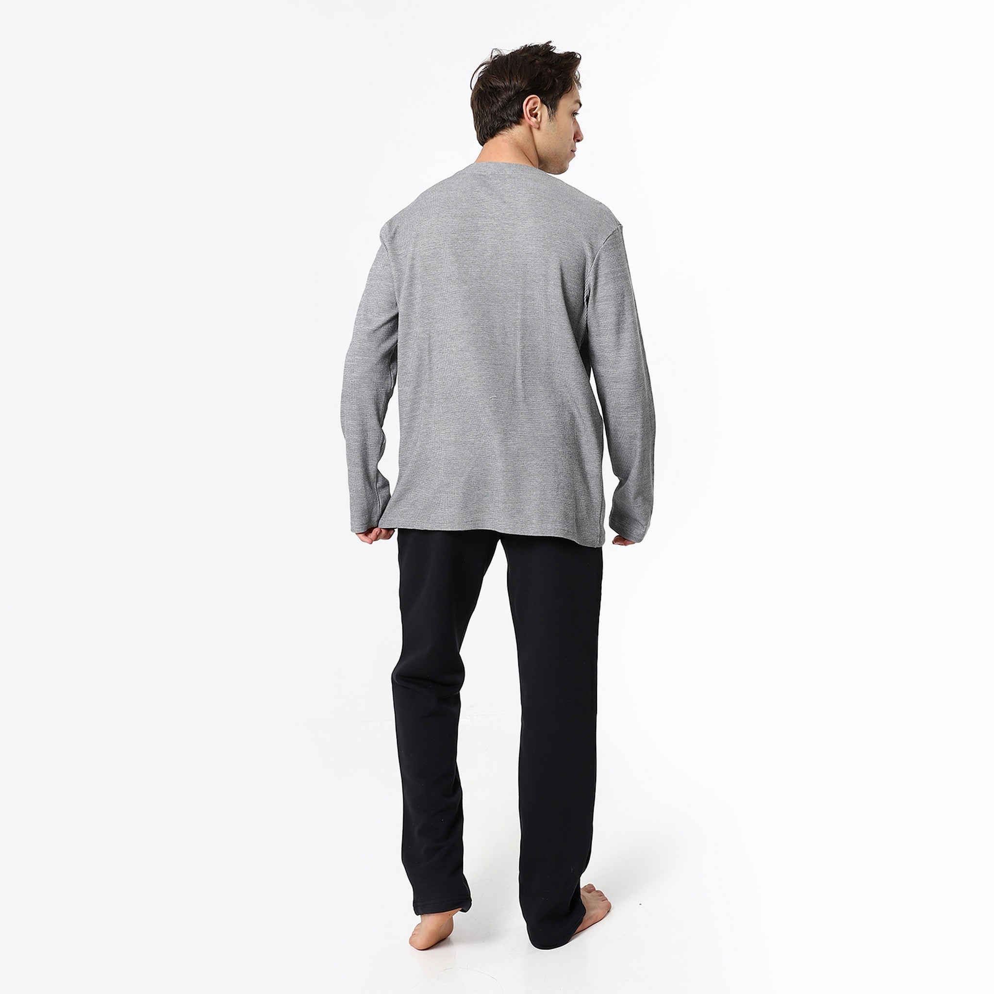 Coin Grey Knitted Seasonal Pajama Set