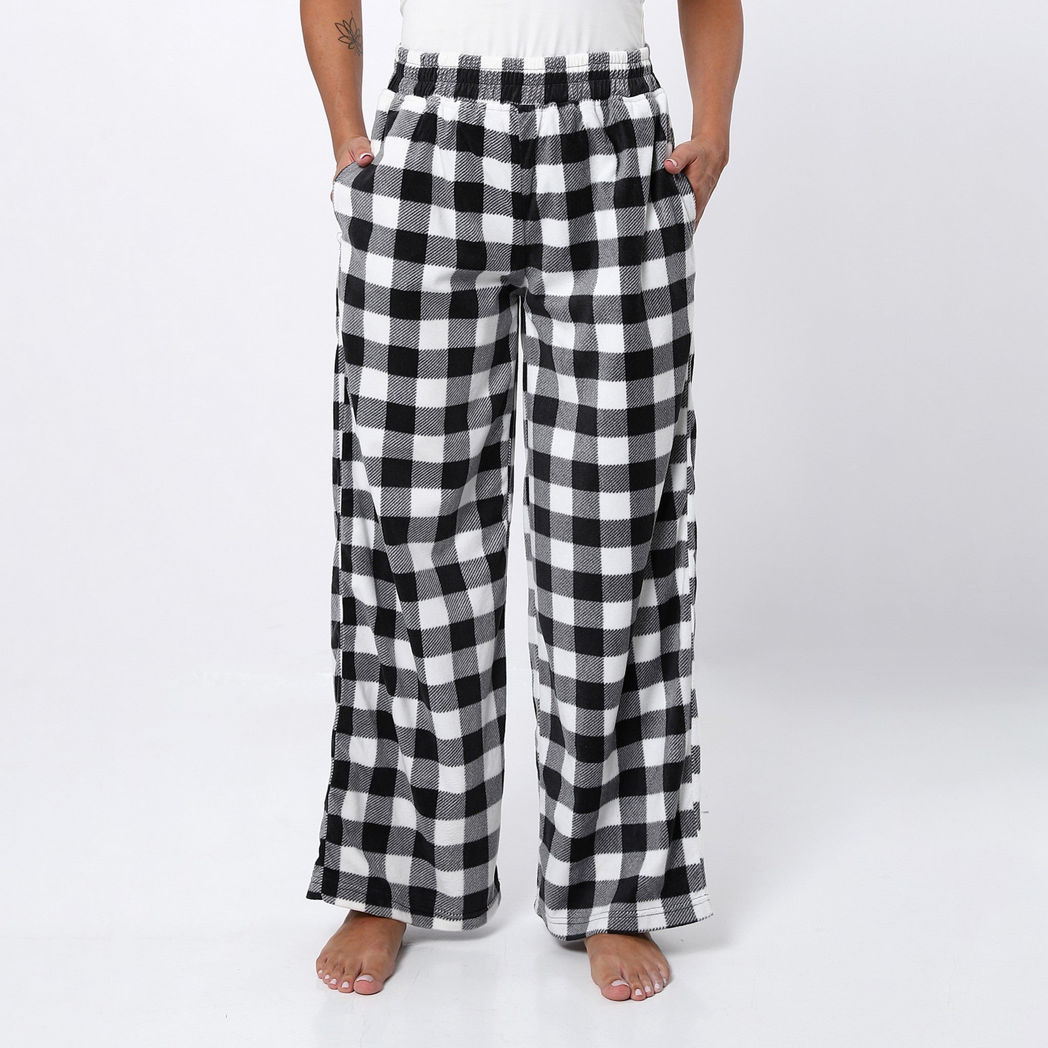 Black & White Gingham Comfy Pants