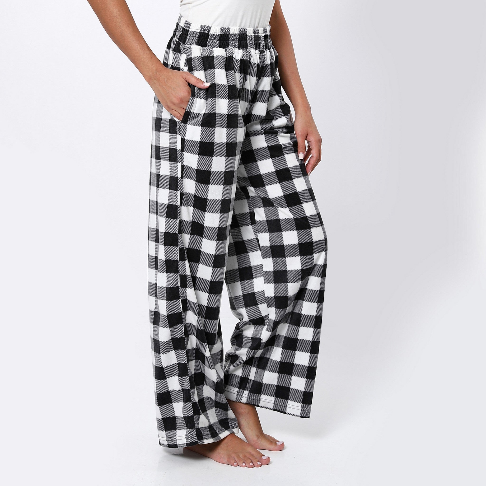 Black & White Gingham Comfy Pants