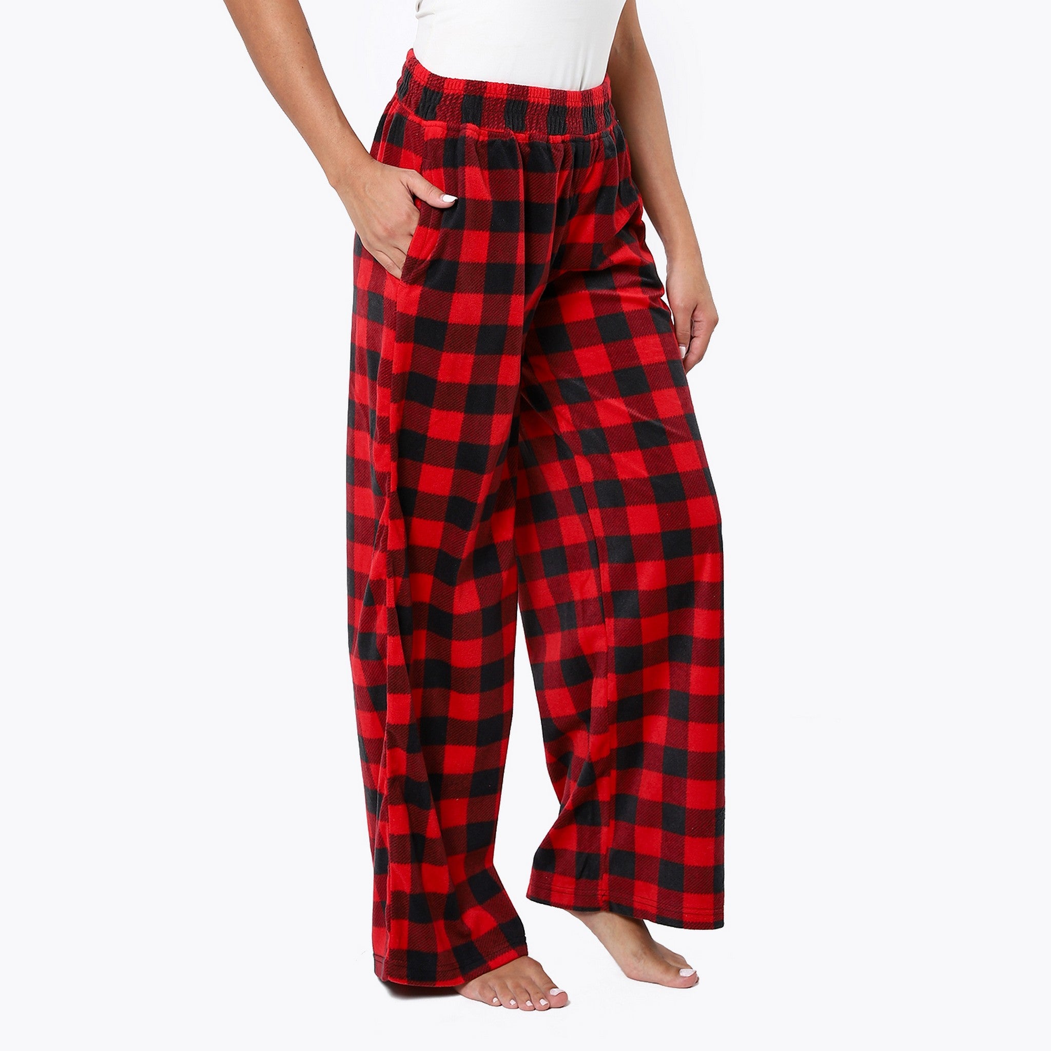 Black & Red Gingham Comfy Pants