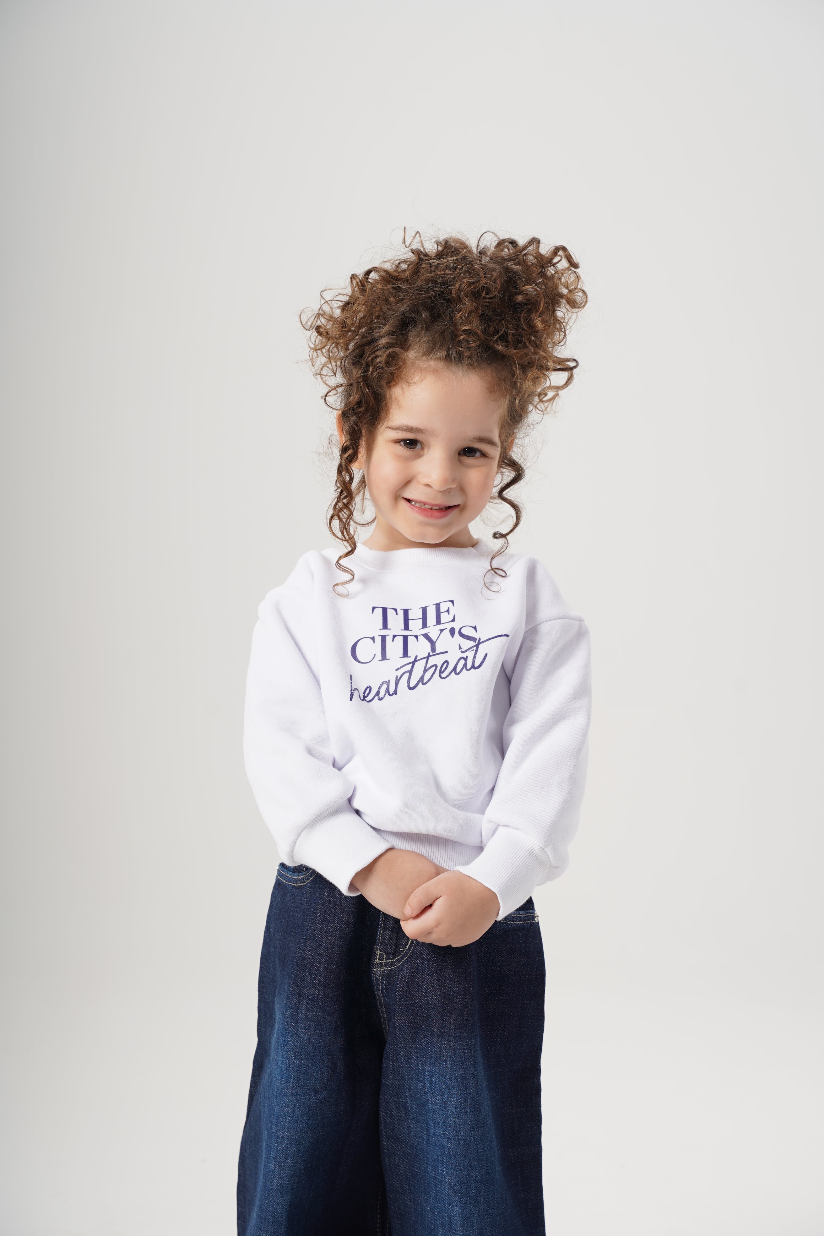 Girls Double Printed Sweatshirt
