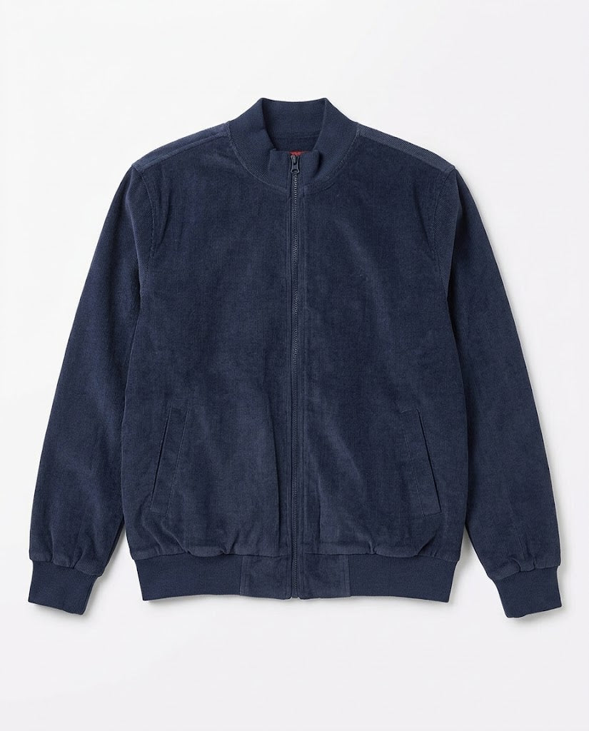 Men's Classic Suede Bomber Jacket