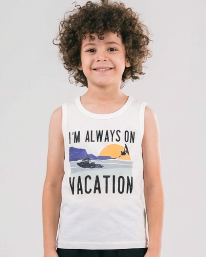 Boys Printed Vacation Cut T-Shirt