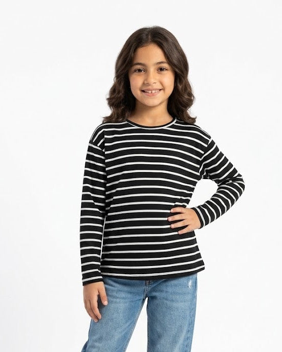 GIRLS STRIPPED T-SHIRT