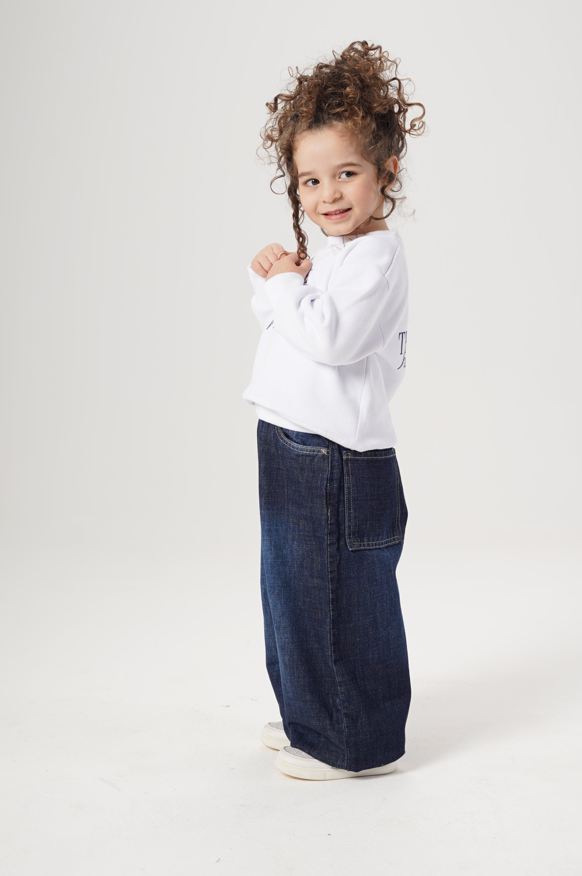 Girls Double Printed Sweatshirt