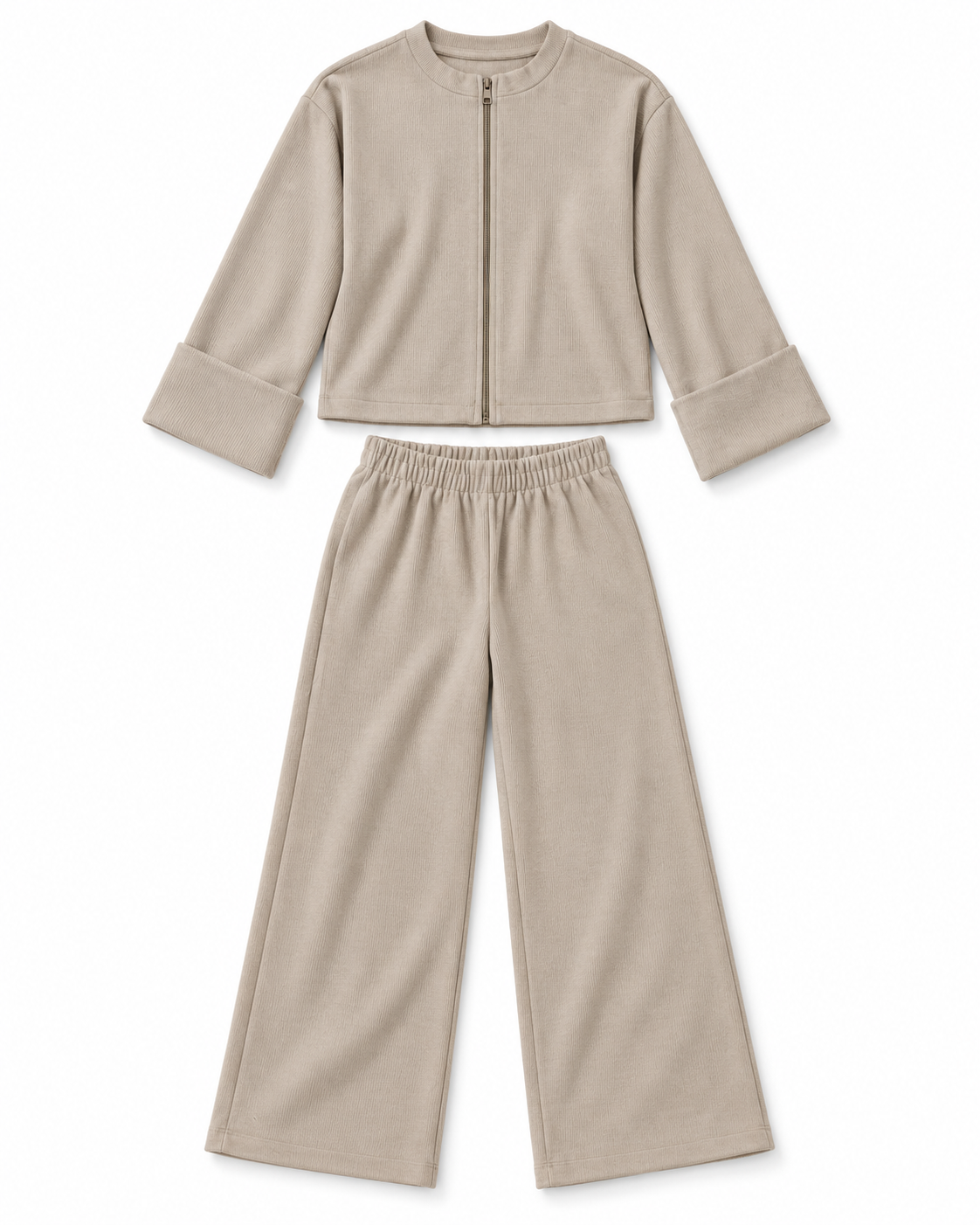 Women Plain Set W/Zipper