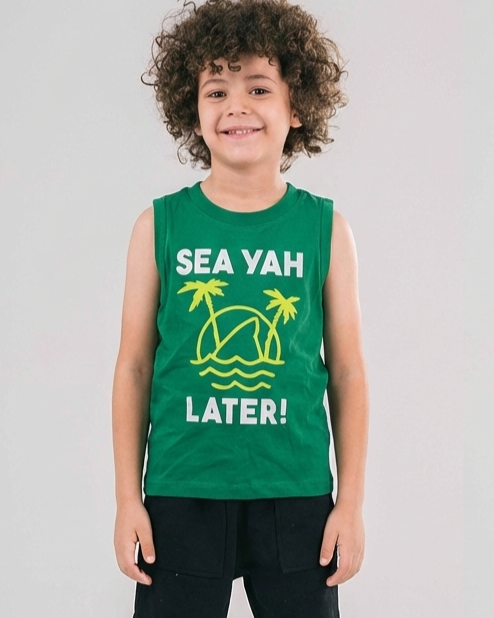 Boys Printed Sea Yah Cut T-Shirt
