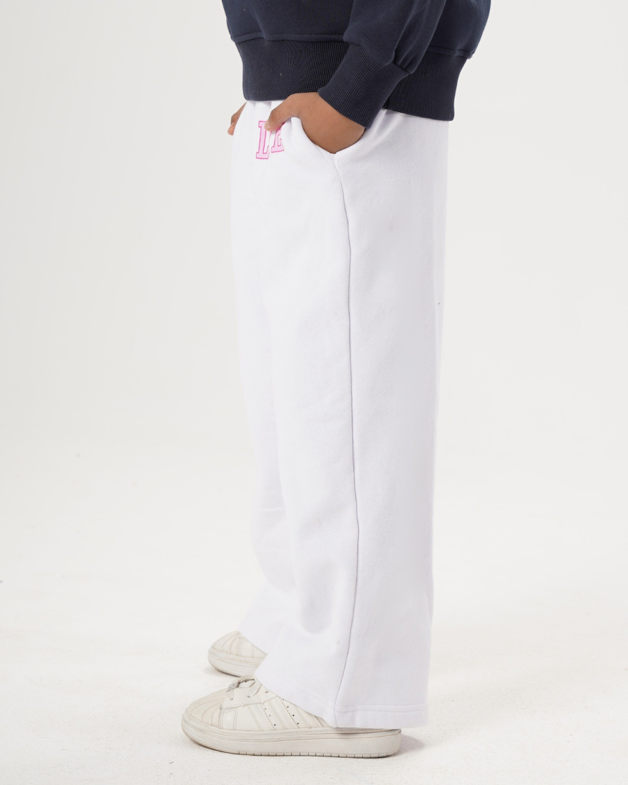 Girls Wide Leg Melton Pants