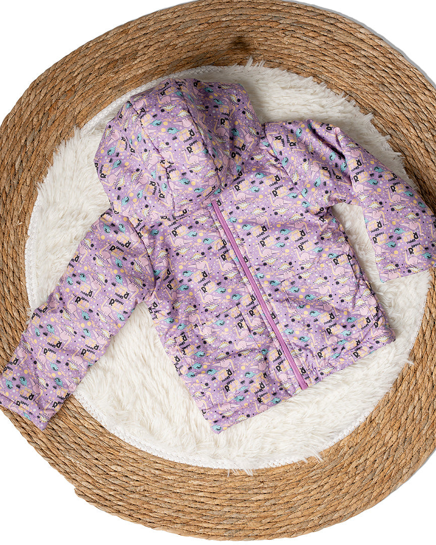 جاكيت بيبي بناتي بغطاء رأس