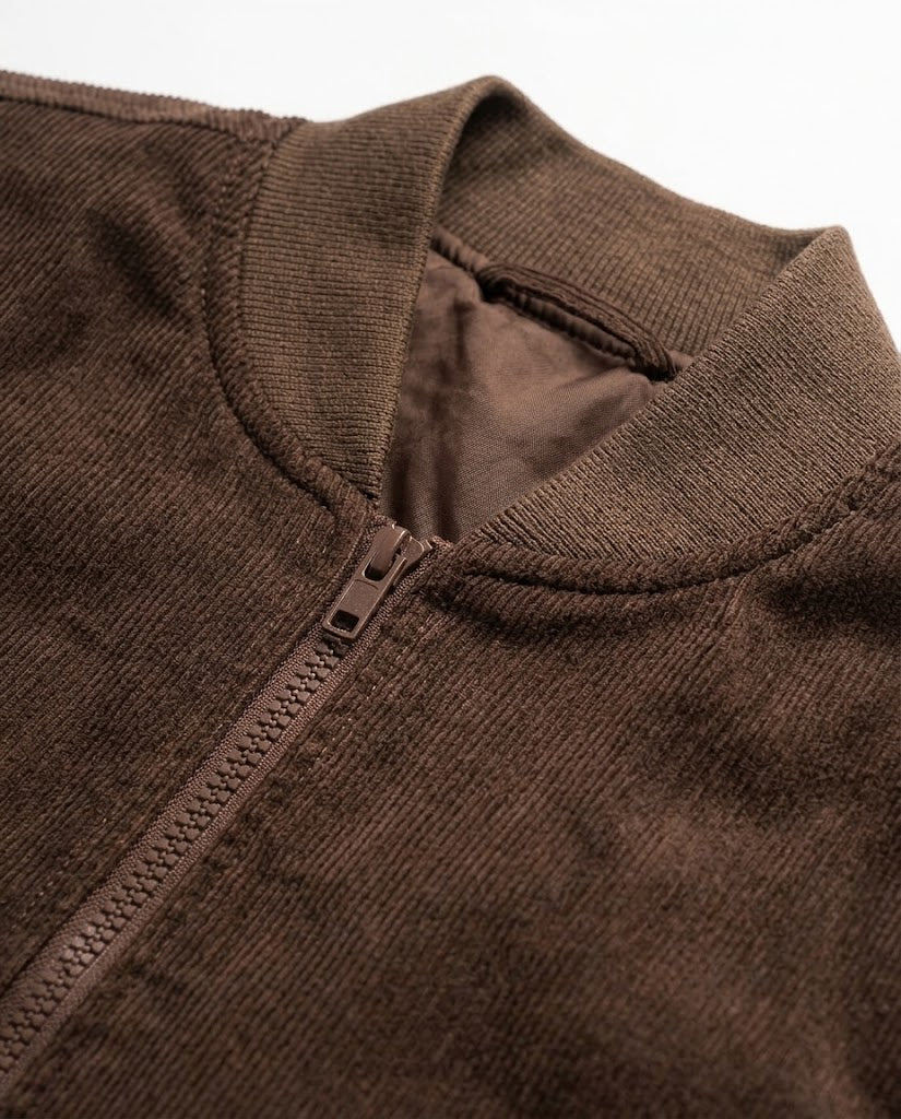 Men's Classic Suede Bomber Jacket