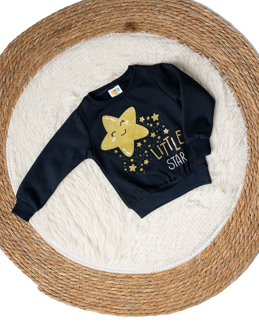 Baby Girl Printed Star Sweatshirt