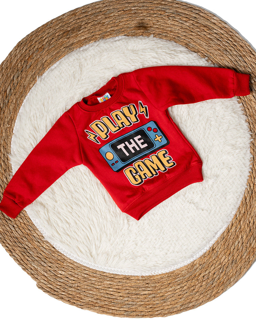 Baby Boy Printed Play The Game Sweatshirt