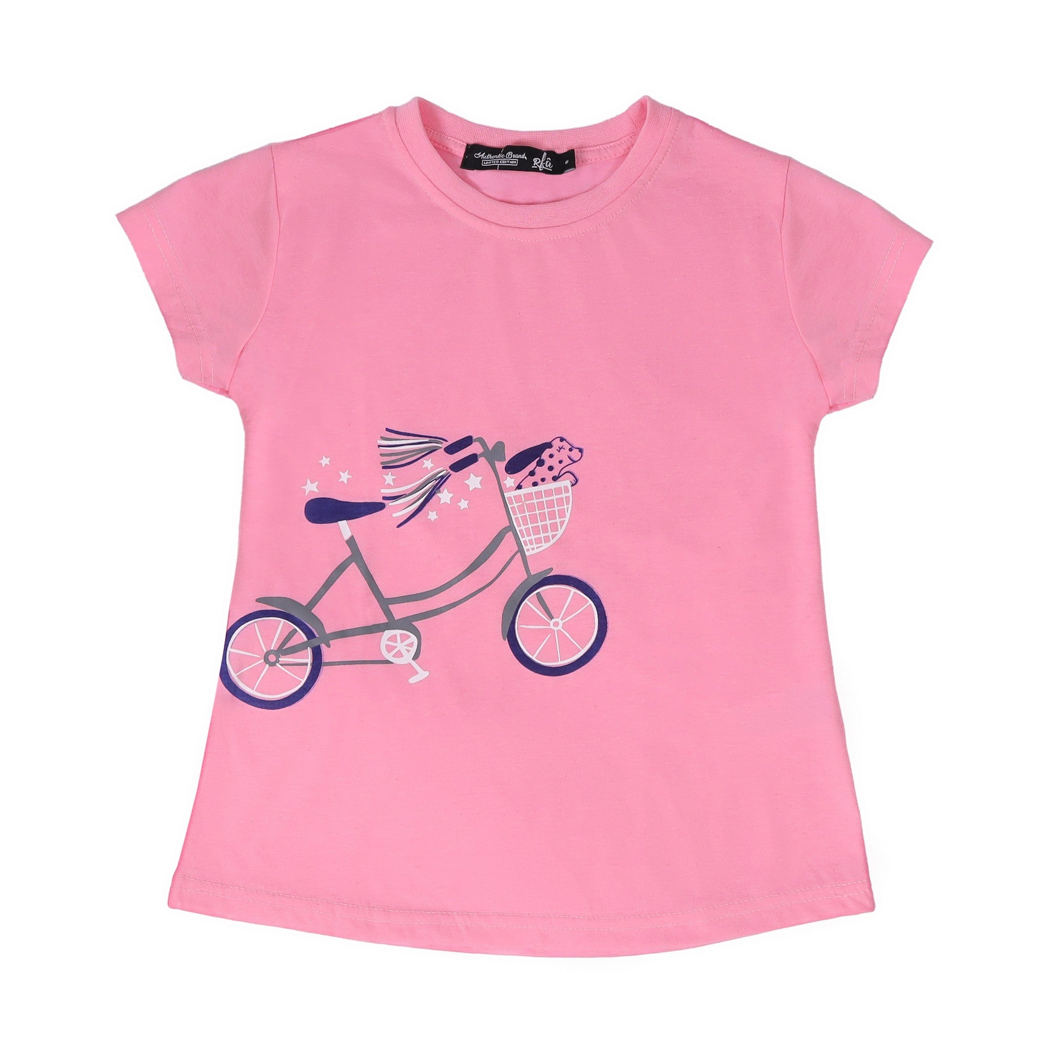 Bicycle Print Pink T-Shirt