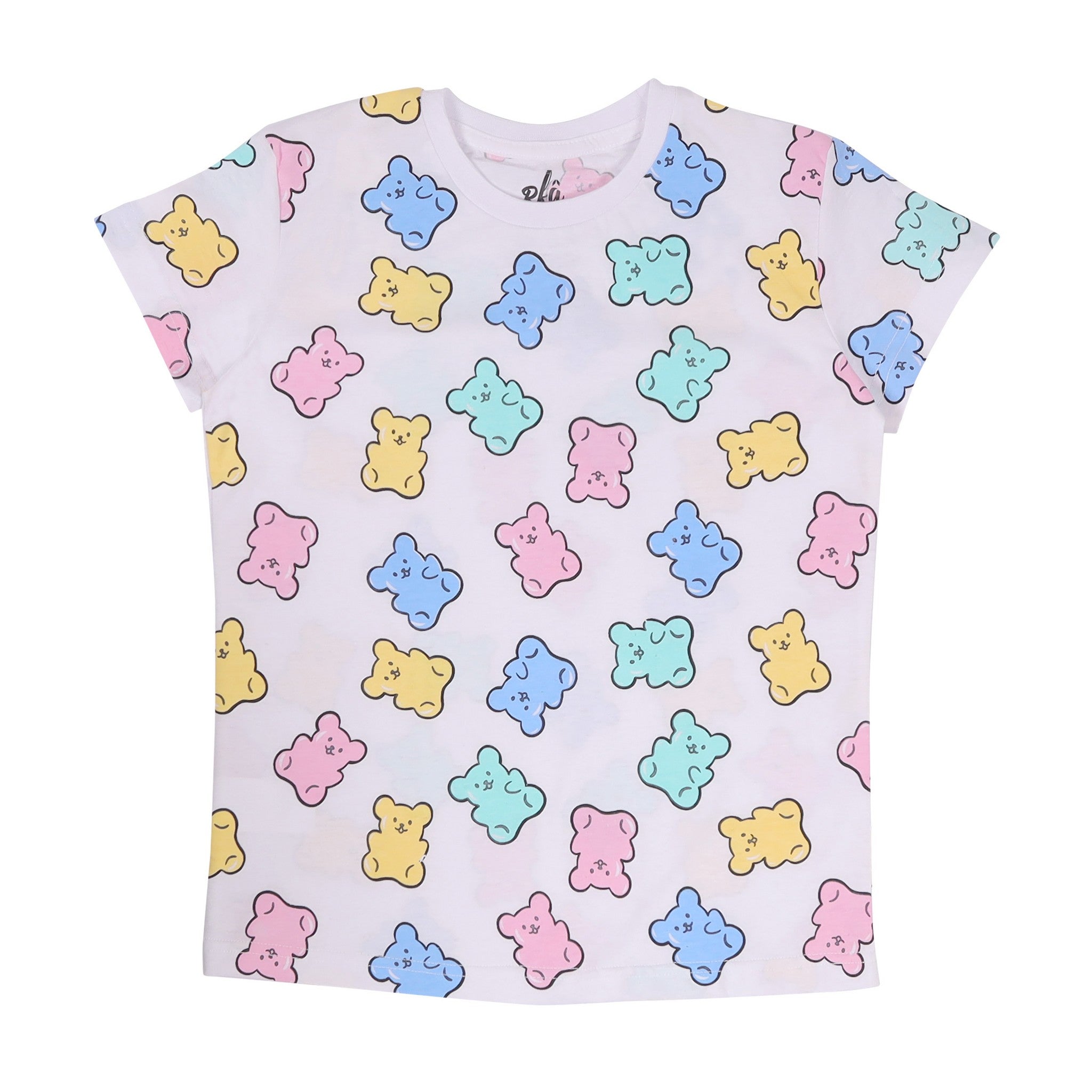 Gummy Bears Print White T-Shirt
