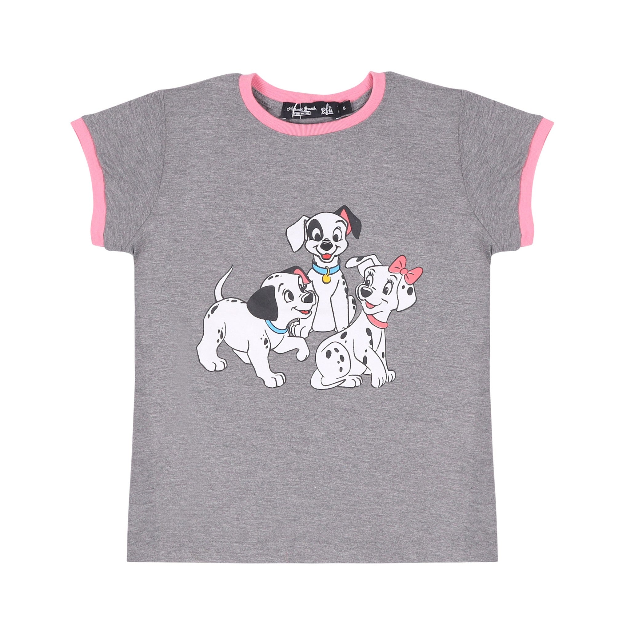 Puppies Print Grey T-Shirt