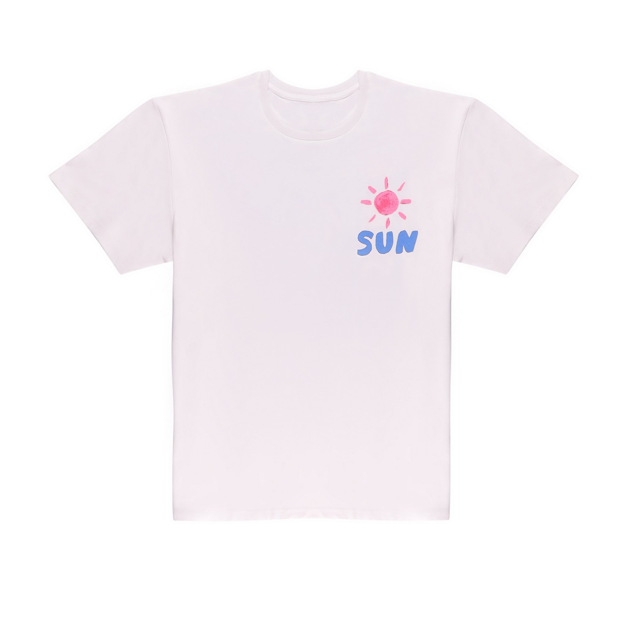 Sun Print Oversize White T-Shirt