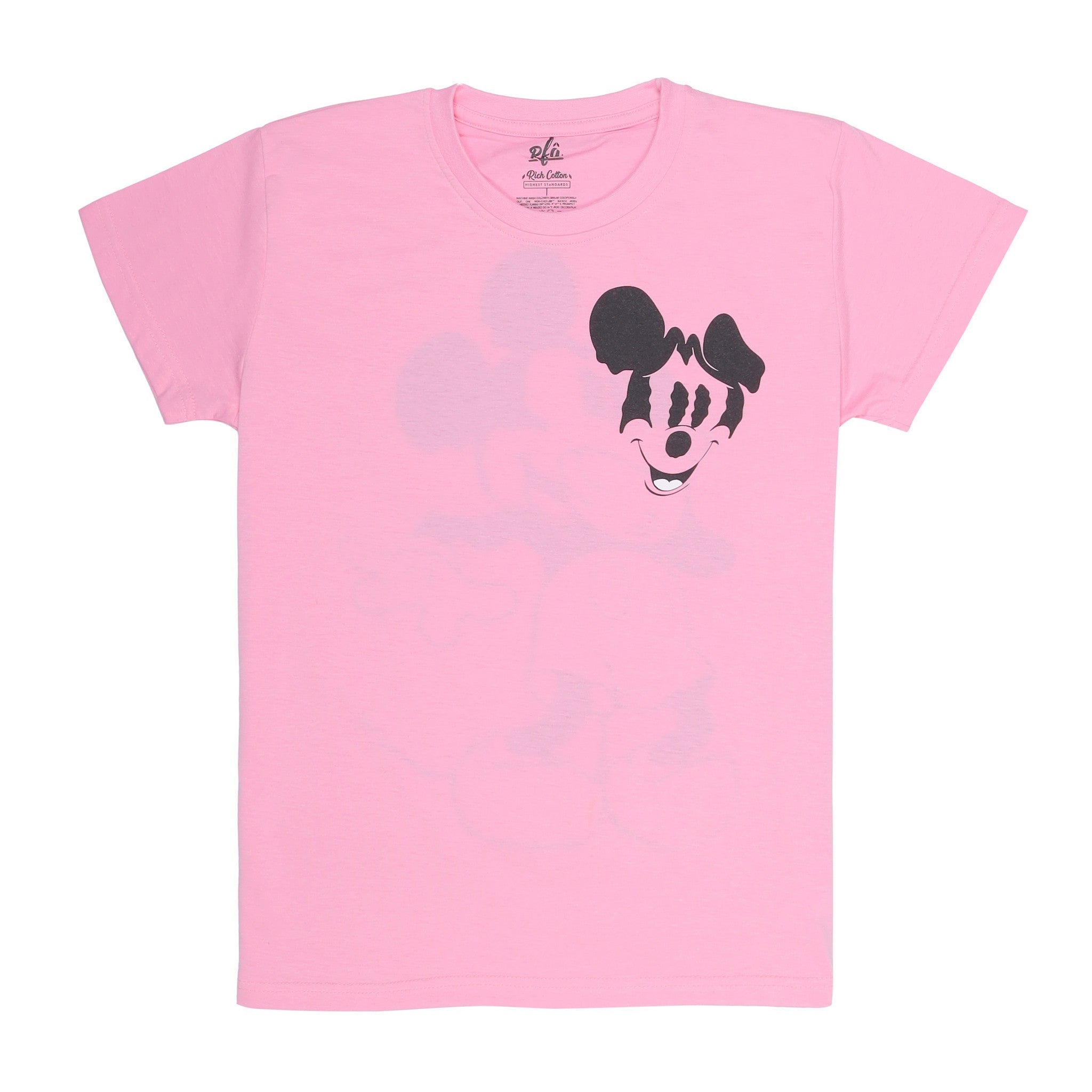 Mickey Mouse Print Pink T-Shirt