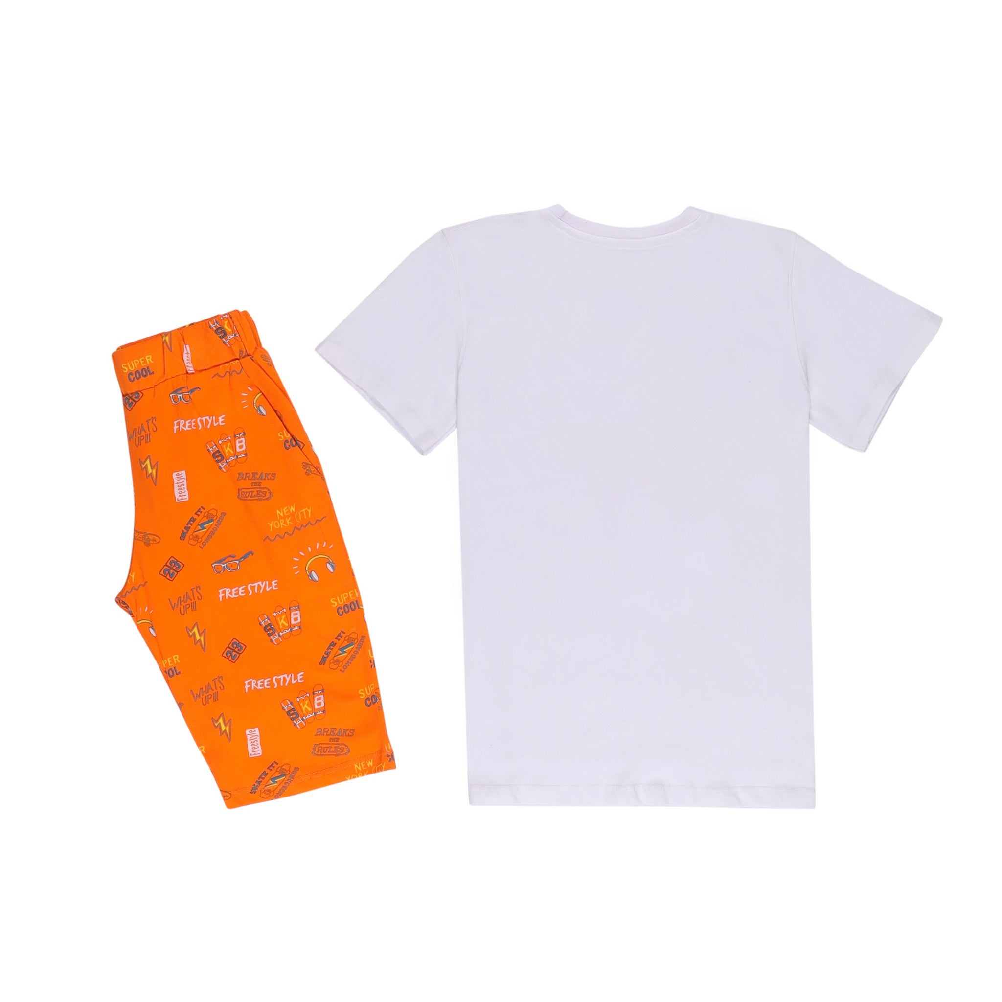 SK8 Print Top and Short Pajama