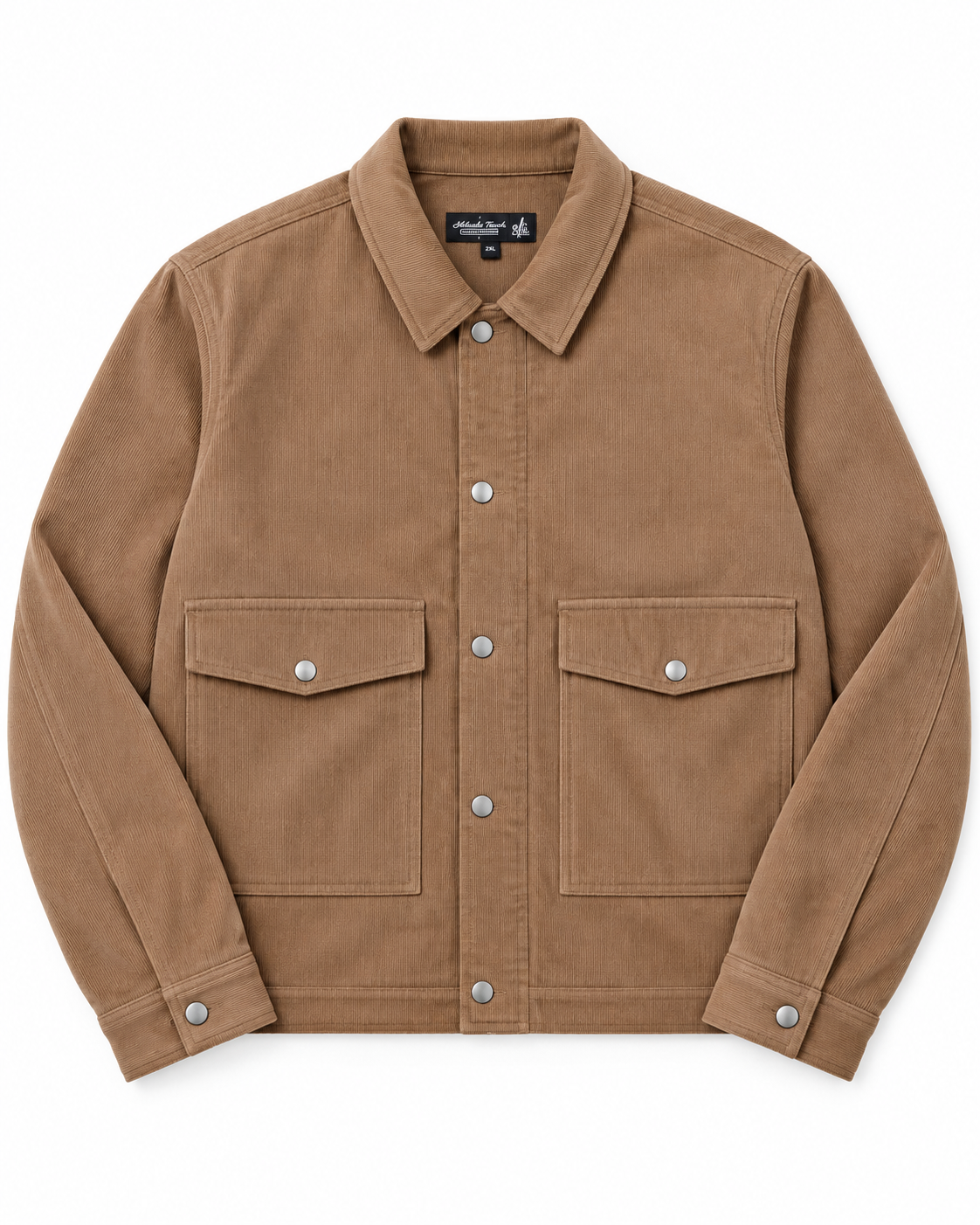 Men's Corduroy Trucker Jacket with Cargo Pockets