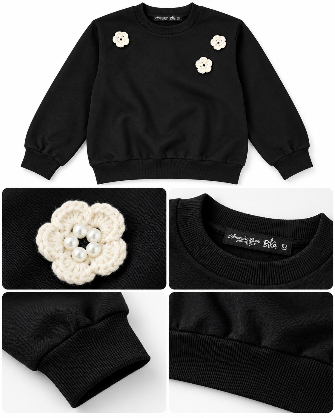 Girls Sweatshirt W/Round Neck