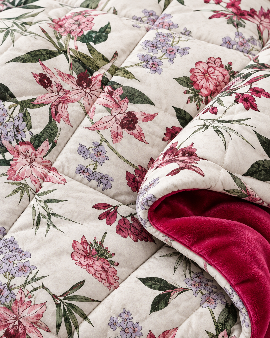 Quilt Double Face Set W/2 Pillow Case
