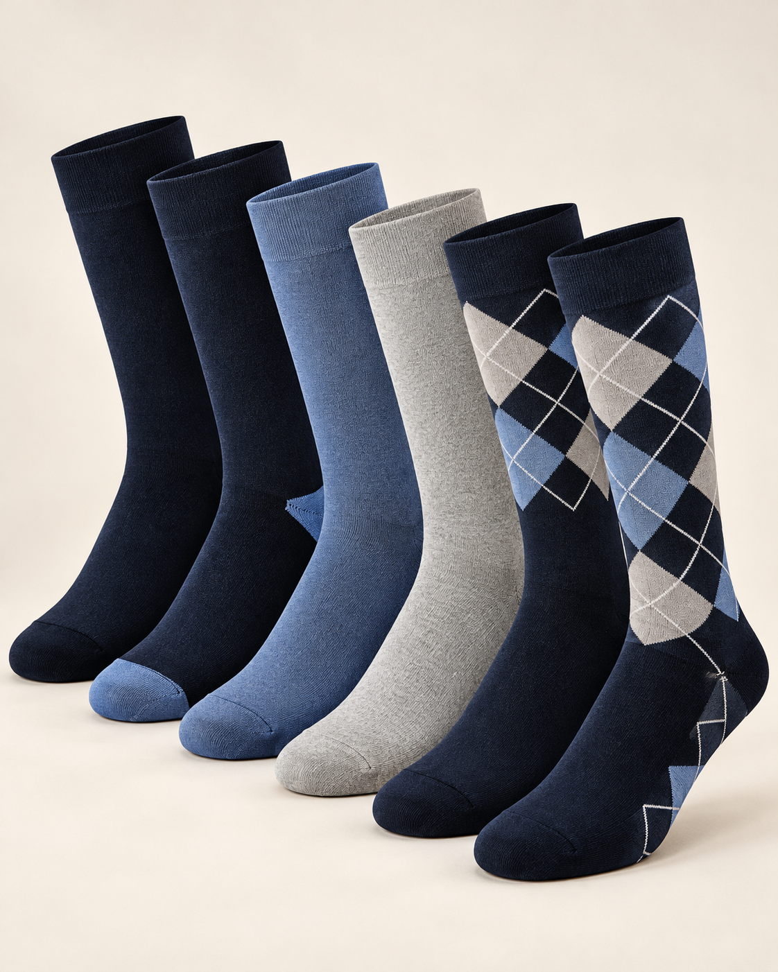 Men Classic Long Socket Socks Pack 6pc