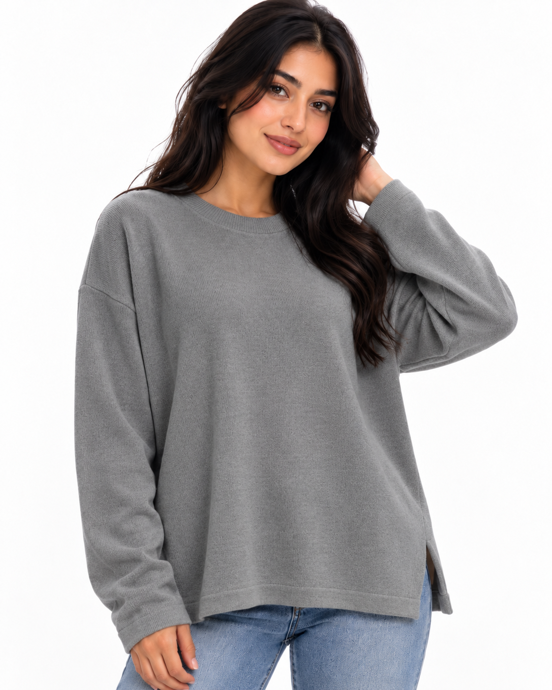 Women Plain Sweatshirt