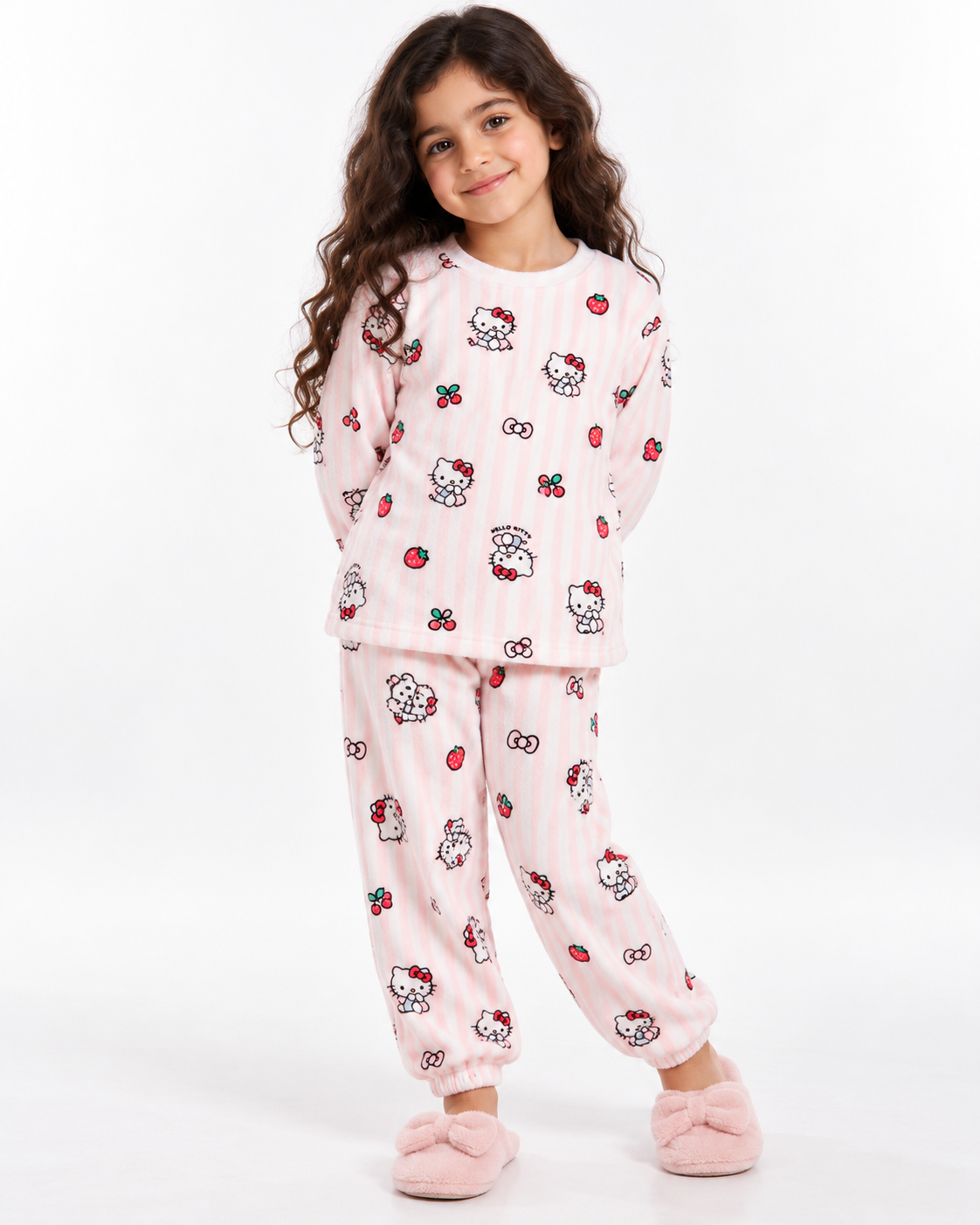 Girls Printed Kitty Pyjama