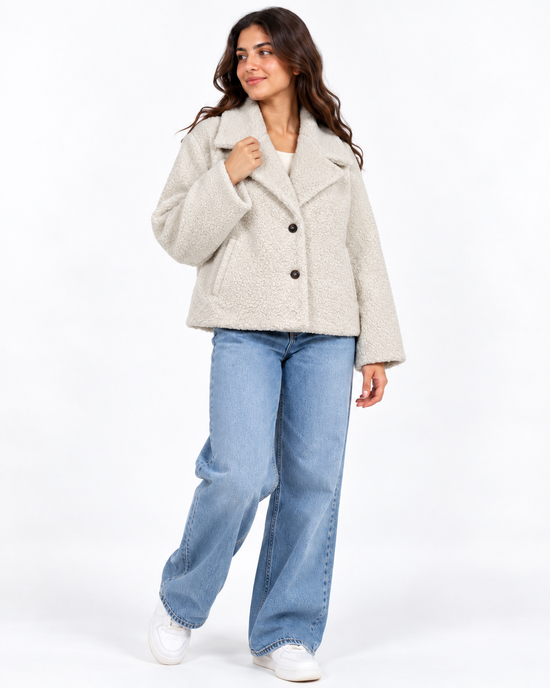 Women Fur Jacket W/2 Pocket