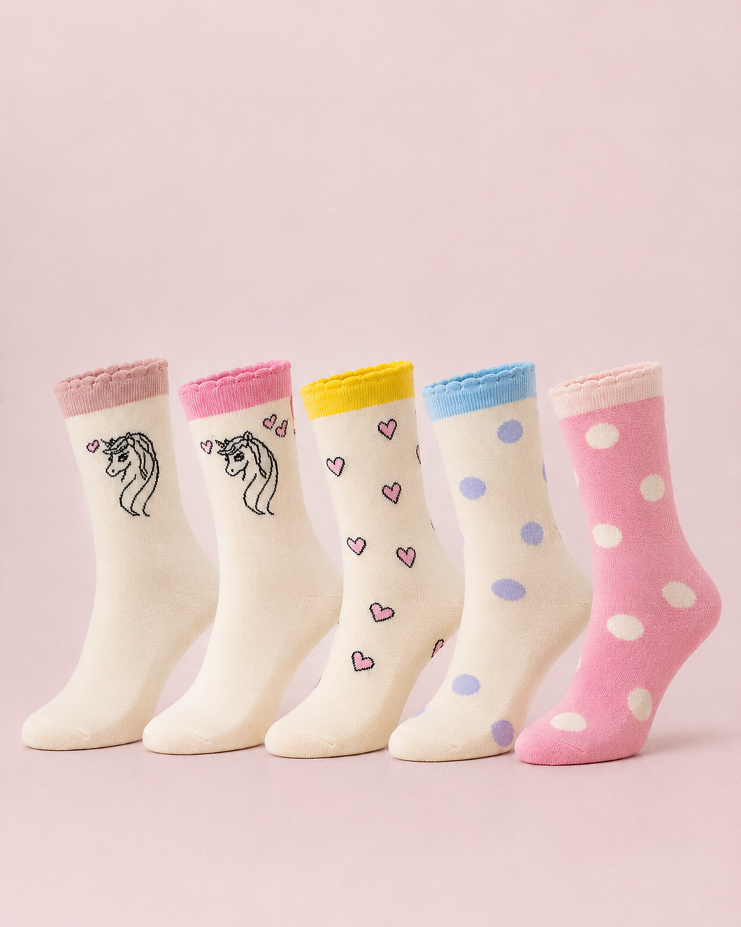 Girls Cotton Socks Pack5