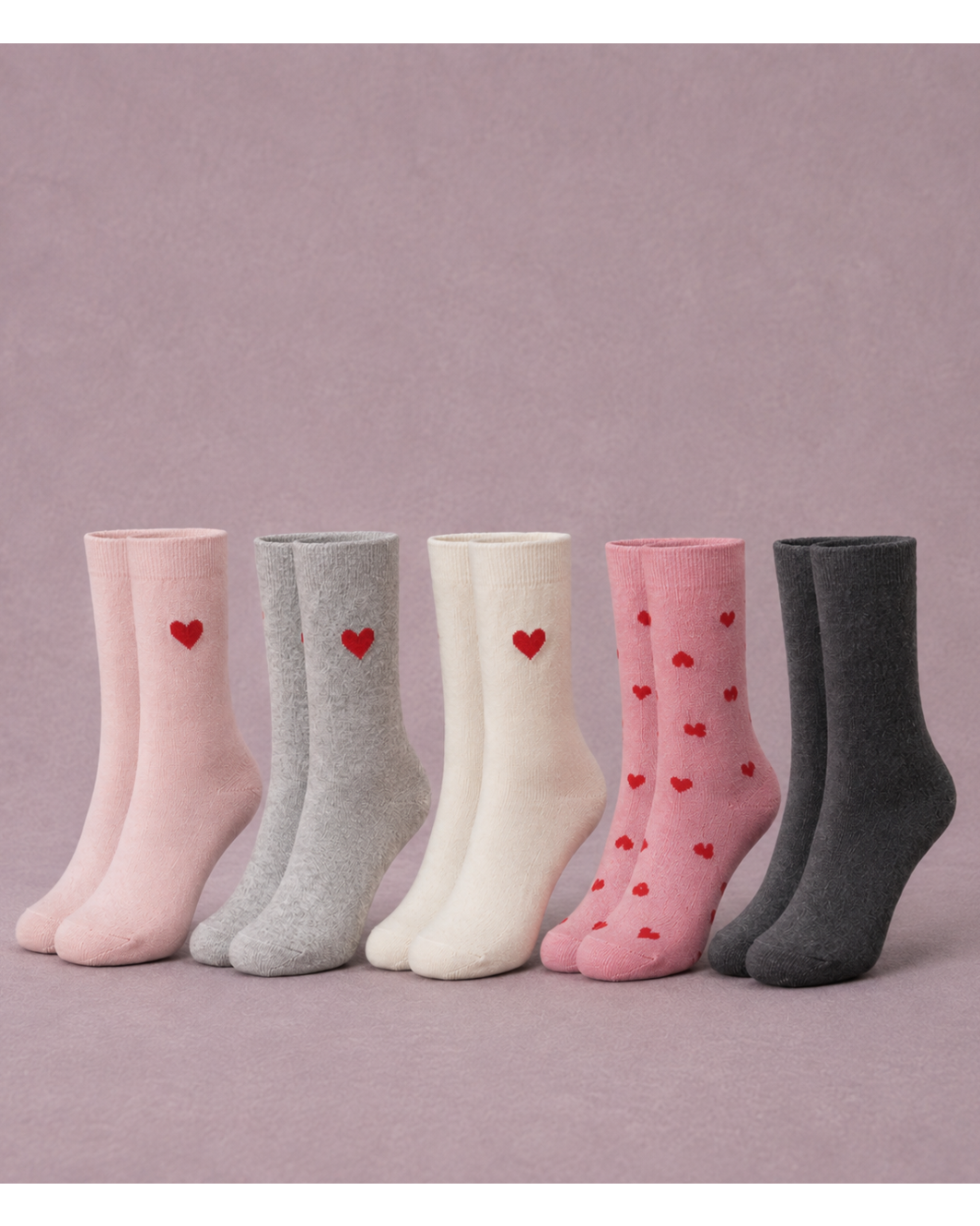Girls Cotton Long Socks Pack5