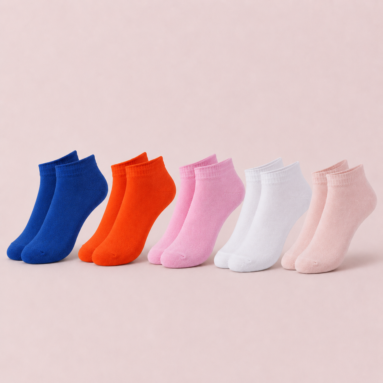 Girls Cotton Plain Socket 5pc