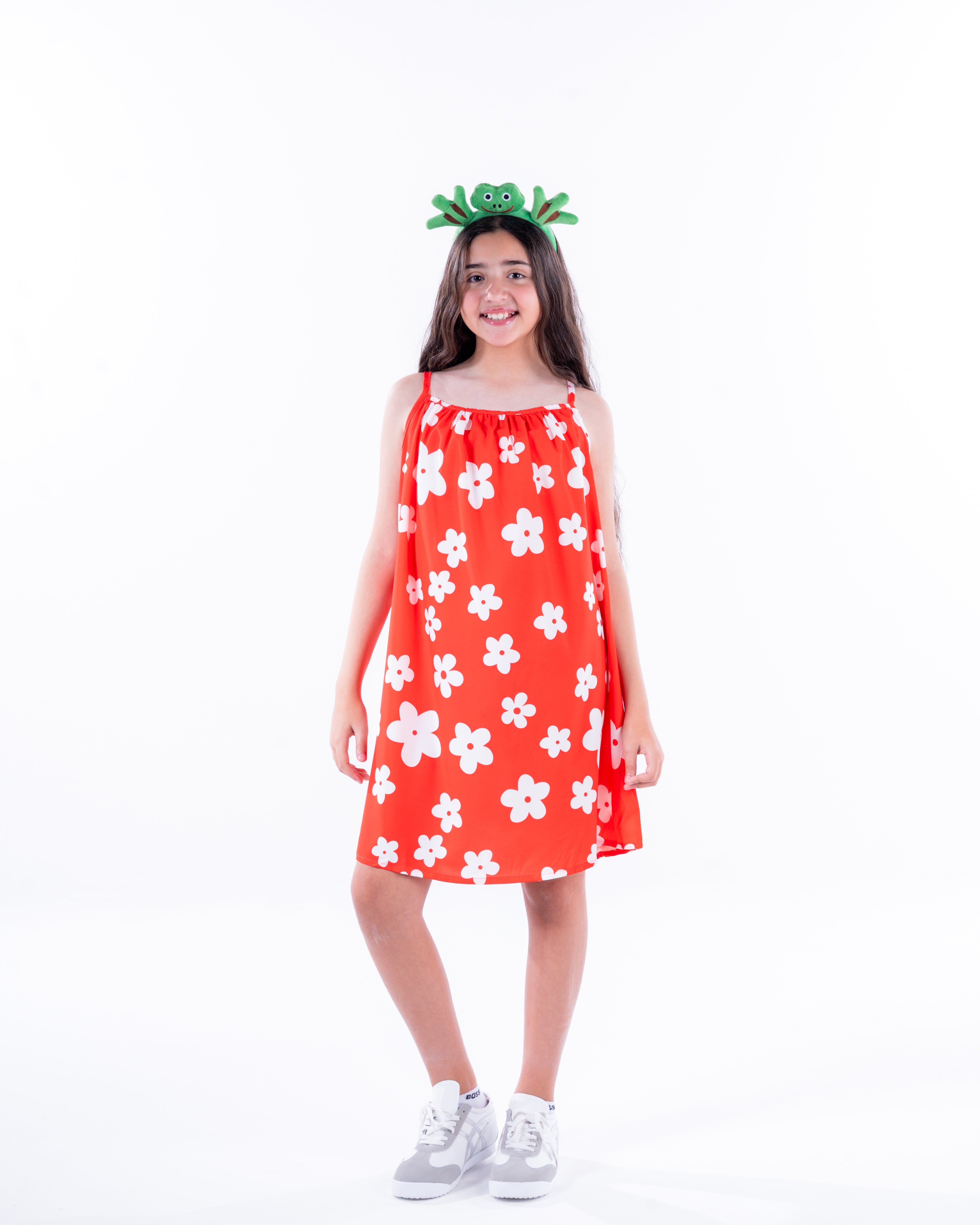 Girls Printed Sleeveless Dress