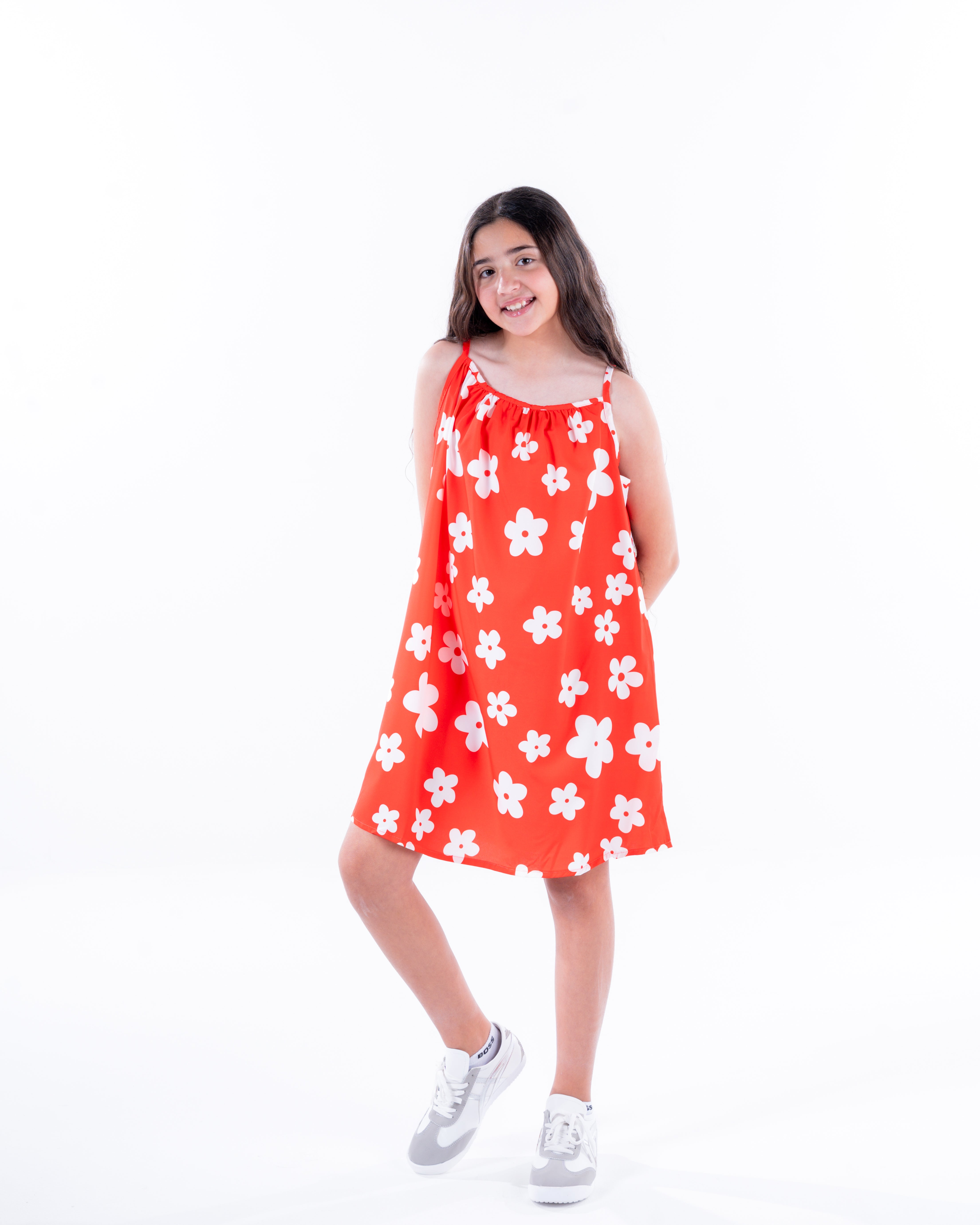 Girls Printed Sleeveless Dress