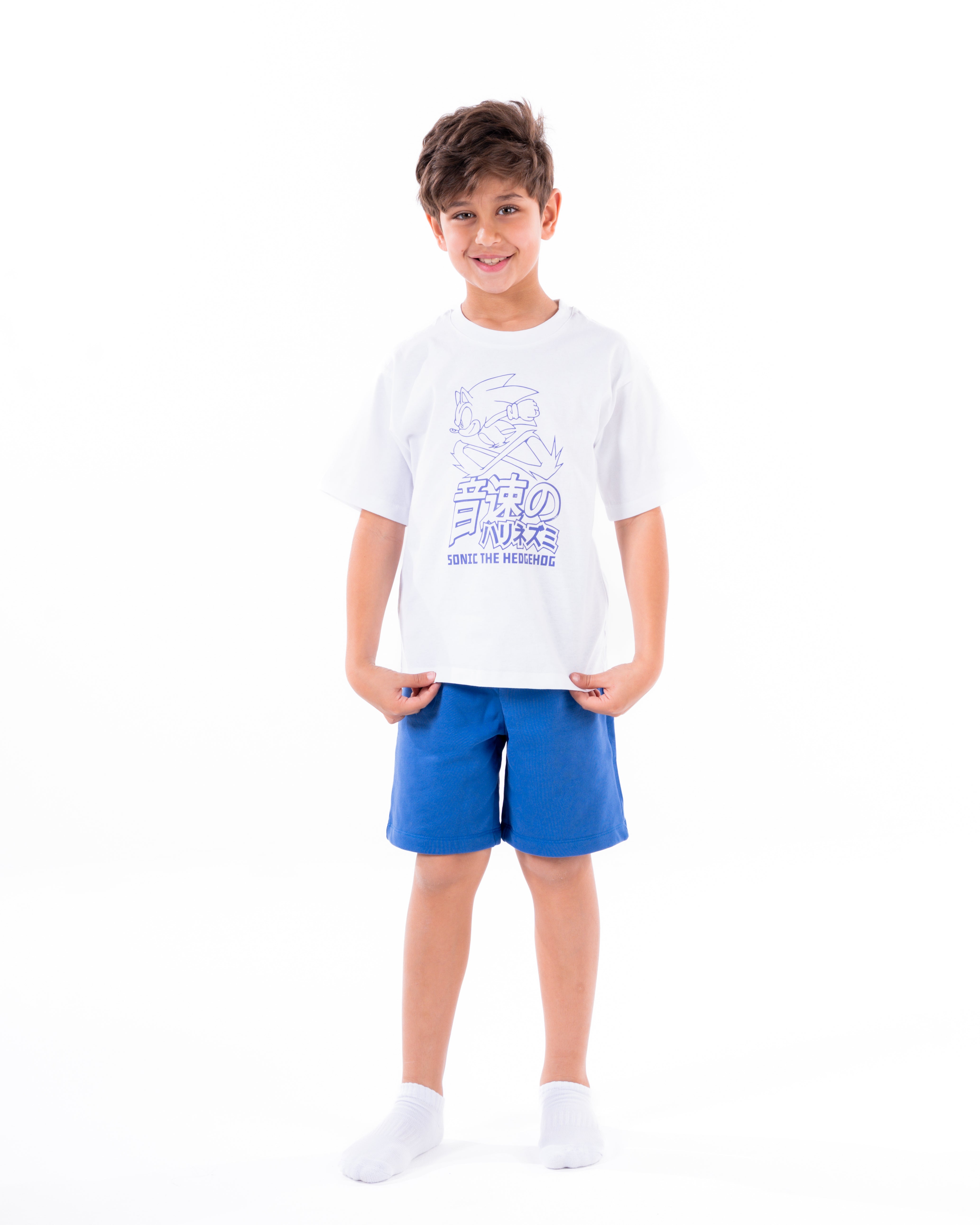 Boys Printed Sonic Pyjama Short