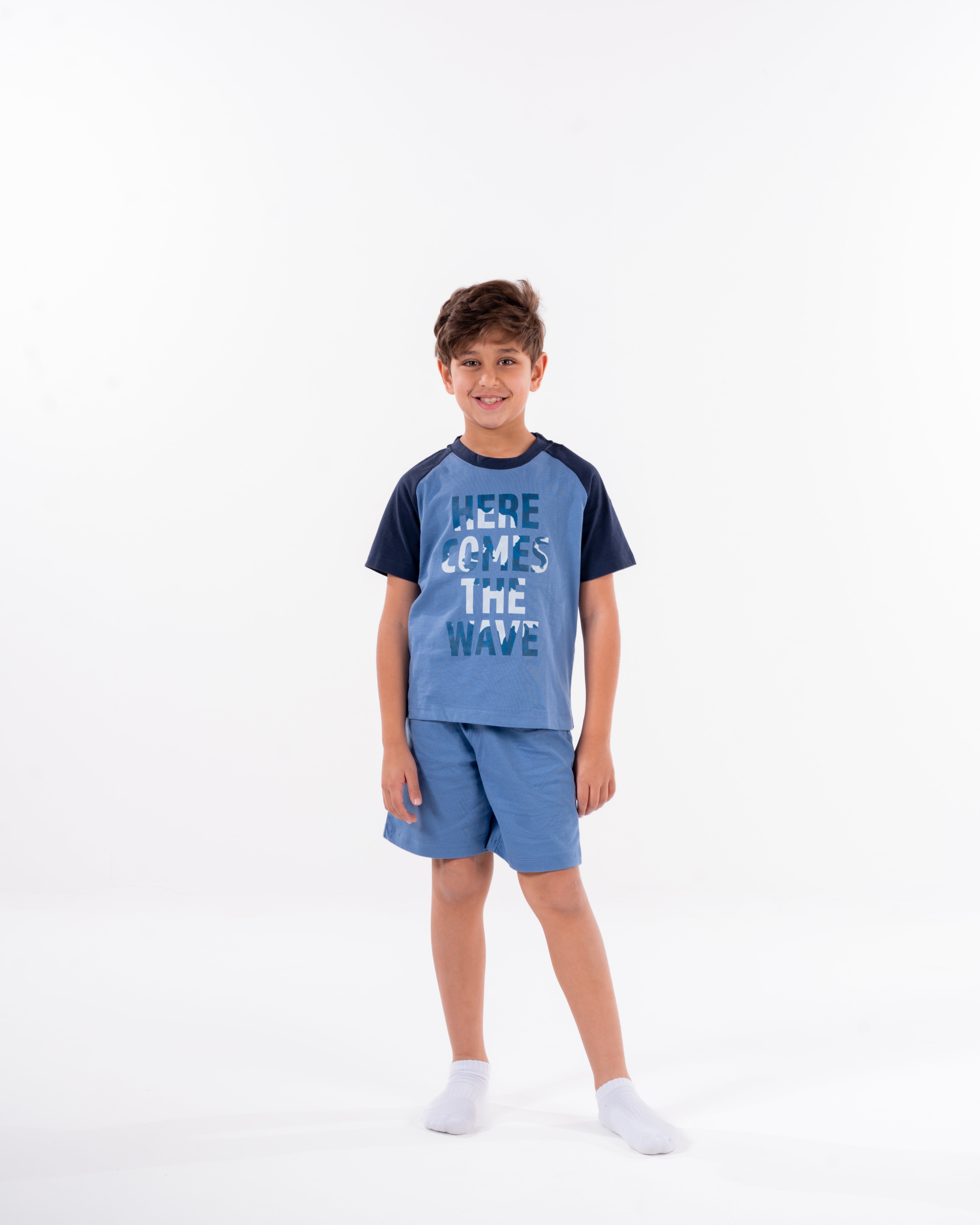 Boys Printed Here Comes The Wave Pyjama