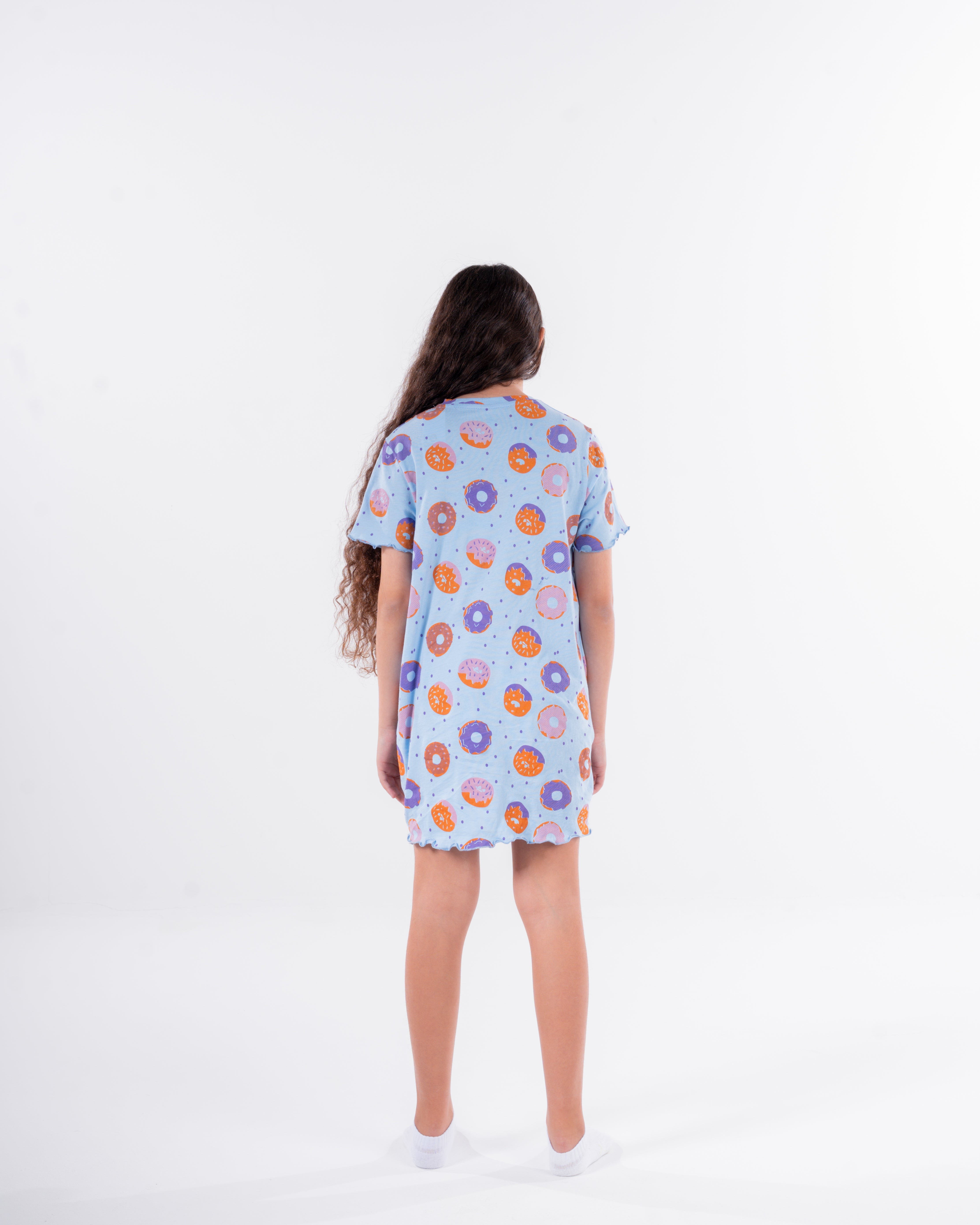 Girls Printed Dounts Nightgown