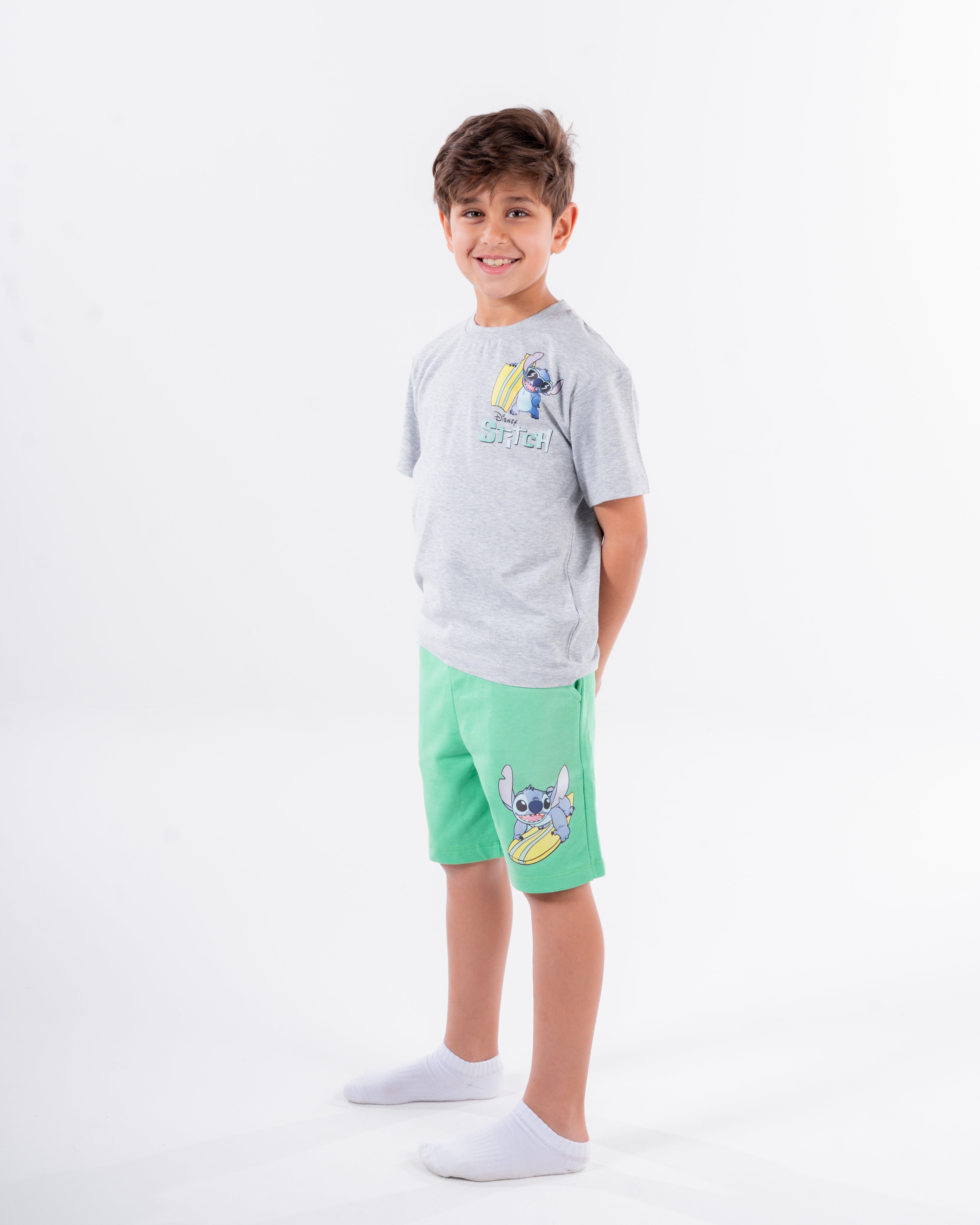 Boys Printed Stitch Half Sleeves Pyjama