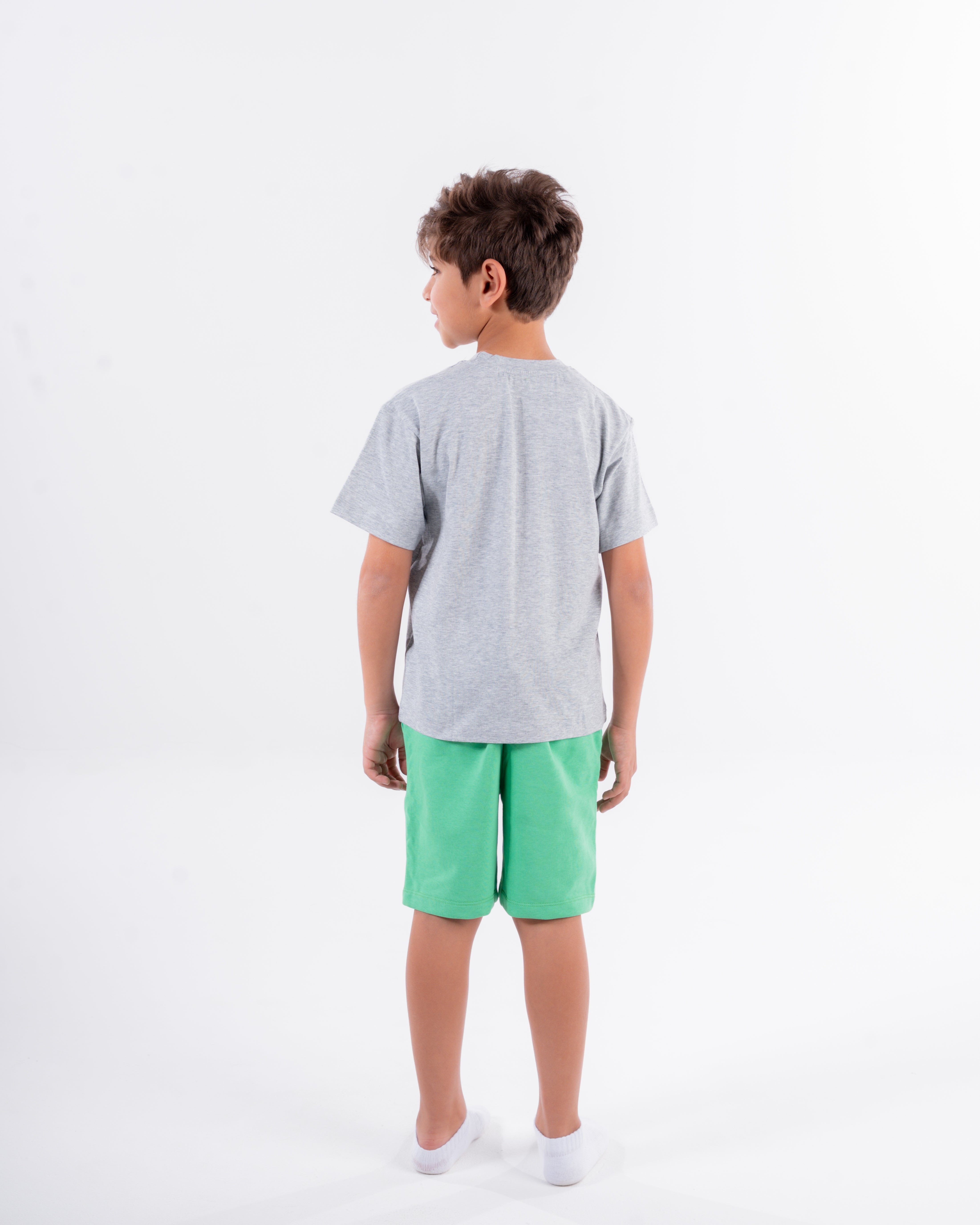 Boys Printed Stitch Half Sleeves Pyjama