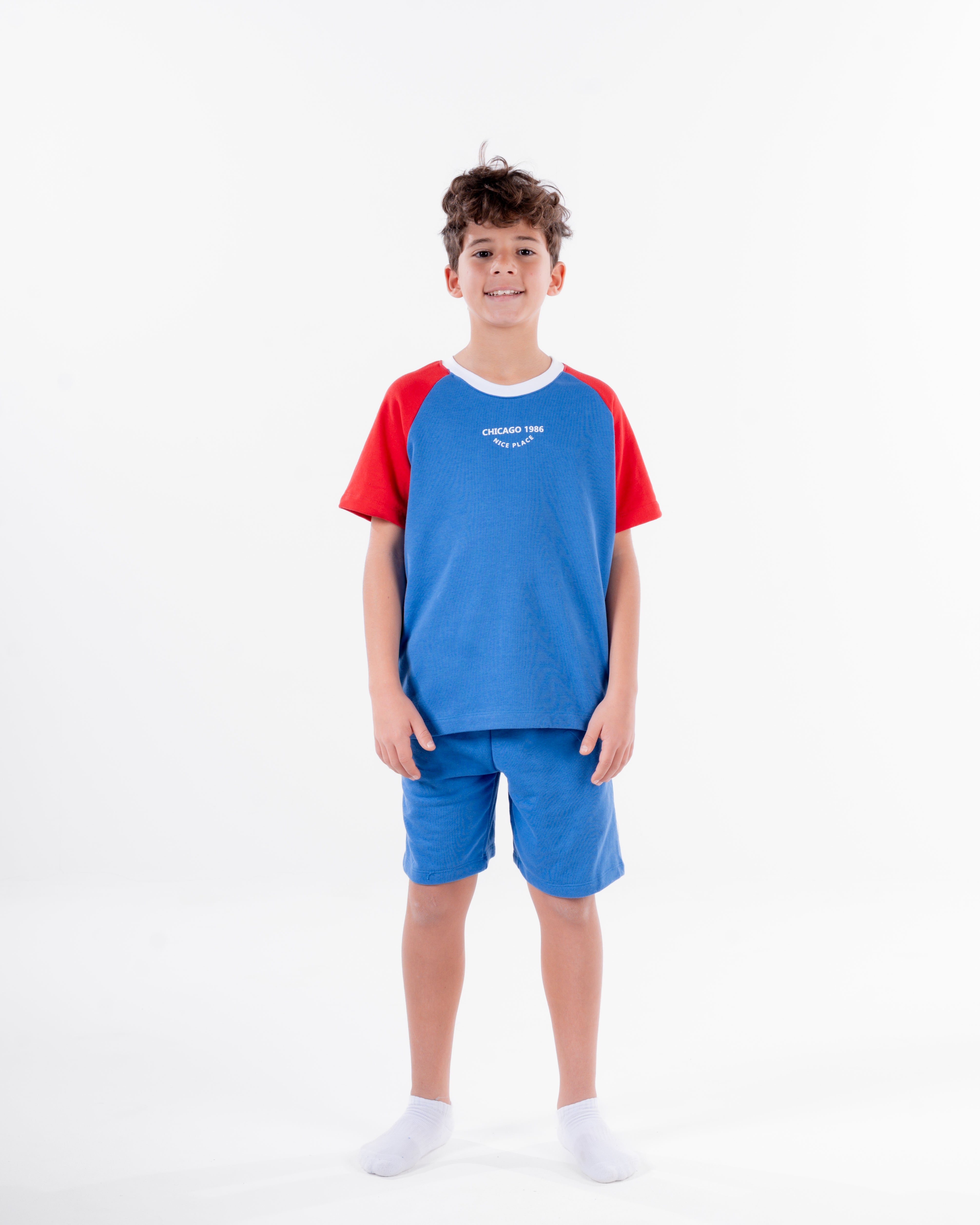 Boys Printed Chicago Half Sleeves Pyjama