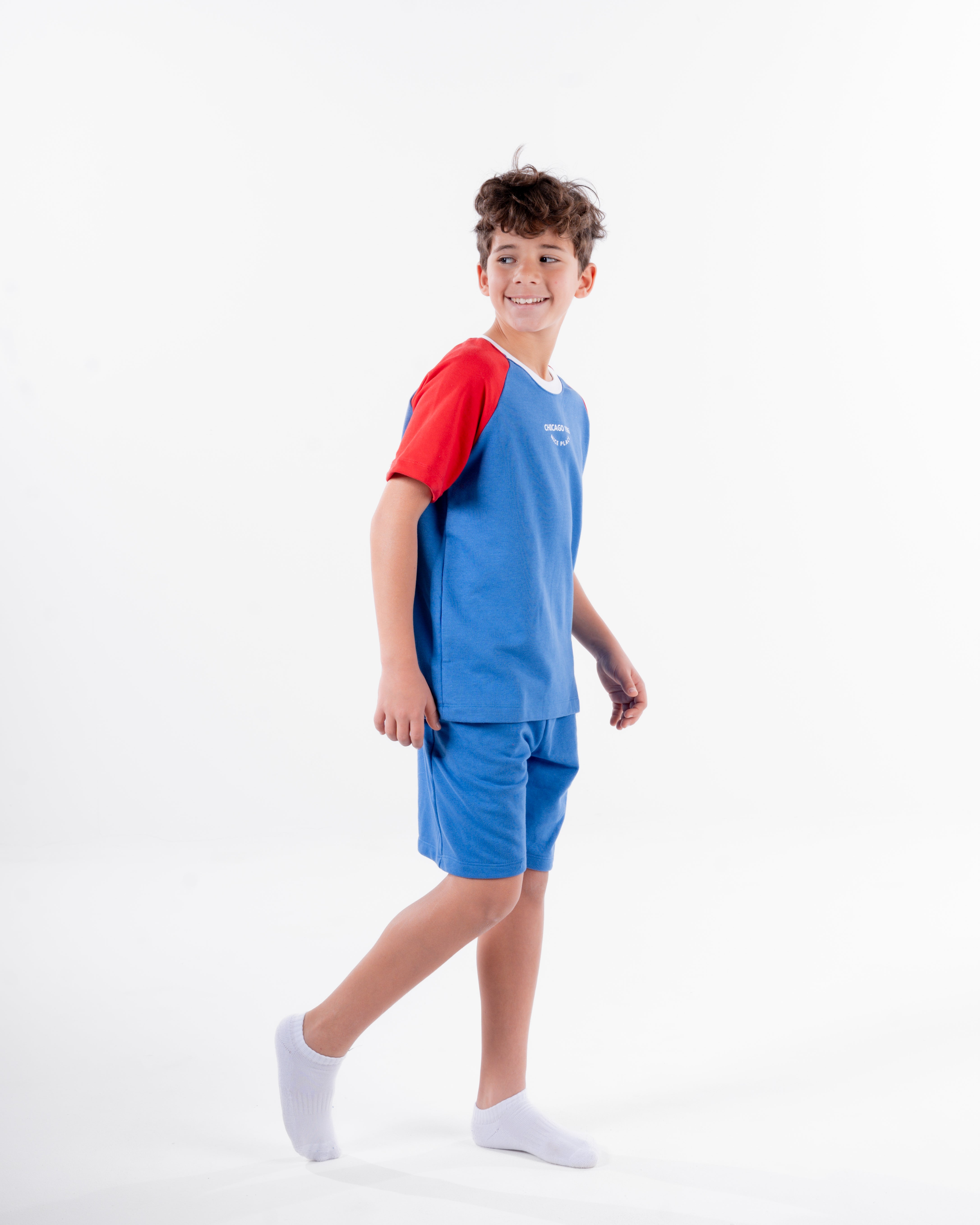 Boys Printed Chicago Half Sleeves Pyjama
