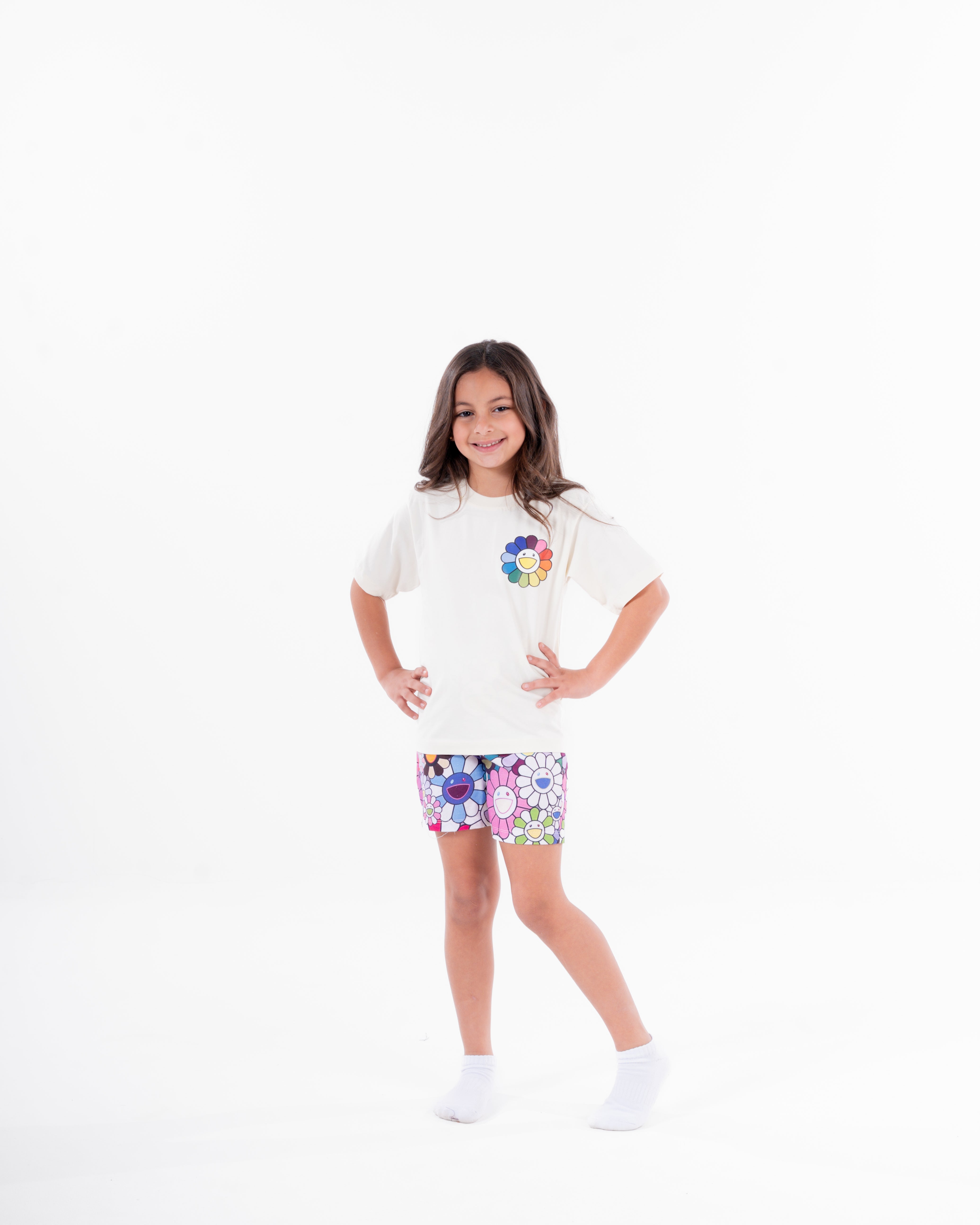 Girls Printed Flowers Pyjama
