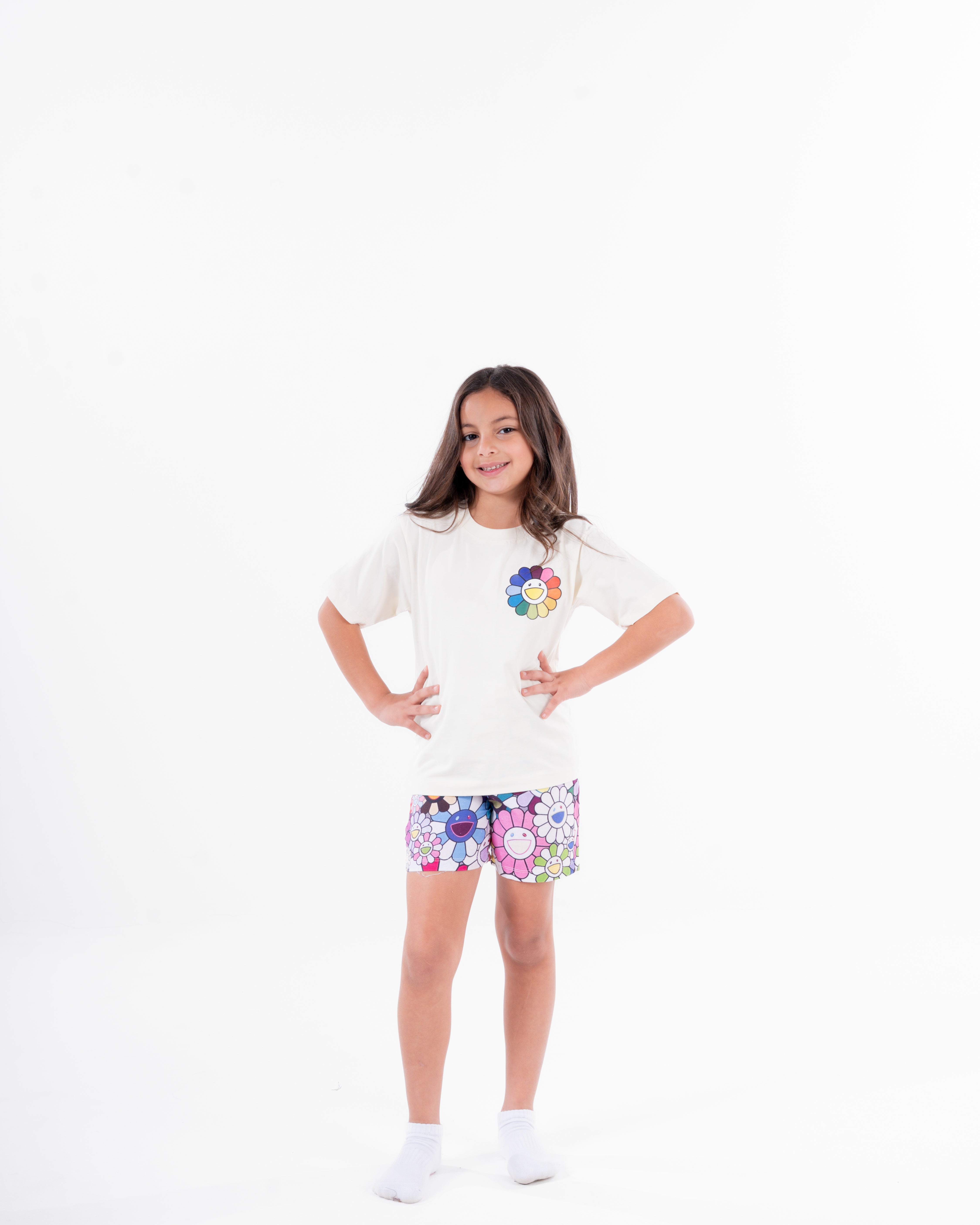Girls Printed Flowers Pyjama