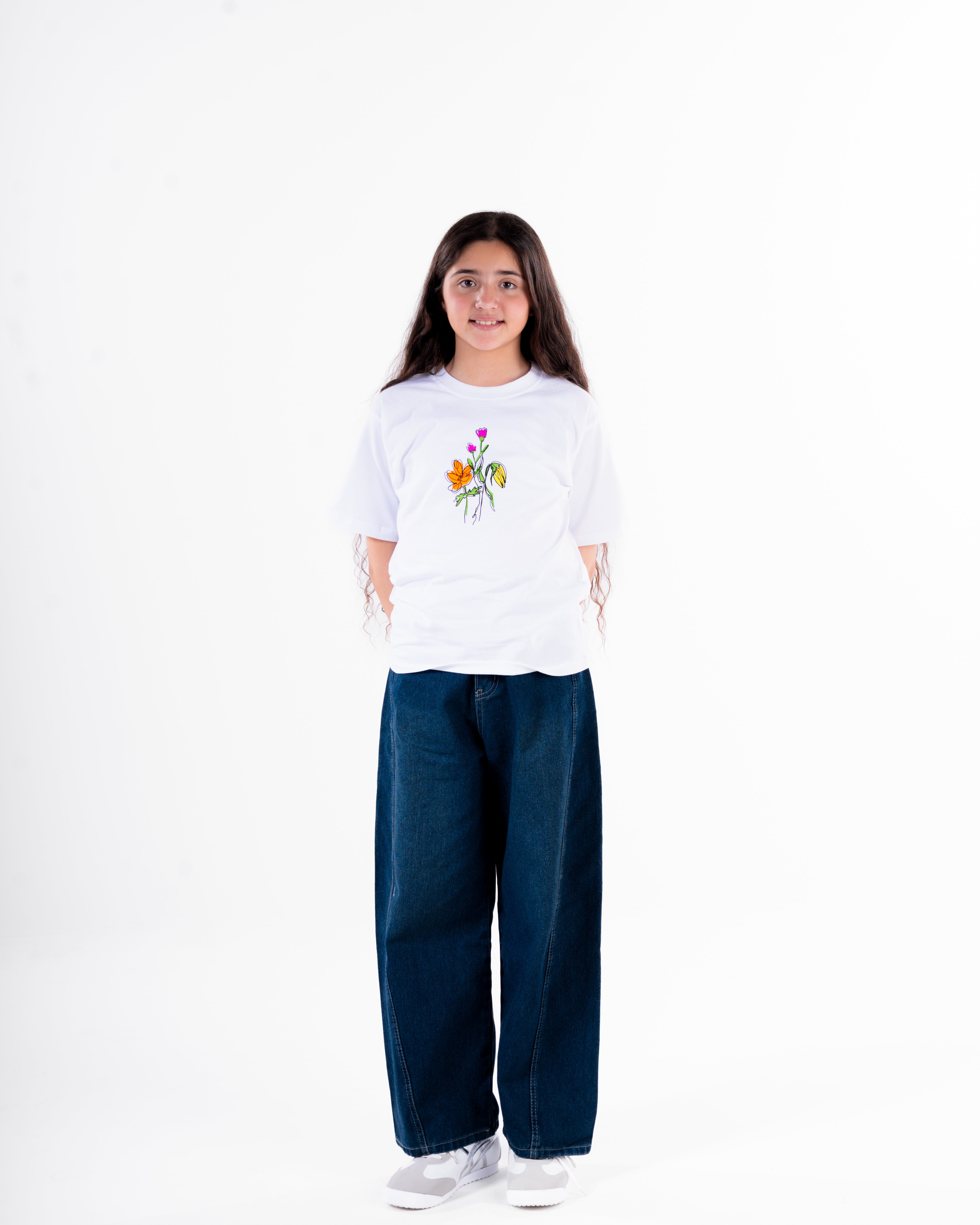 Girls Printed Half Sleeves T-Shirt