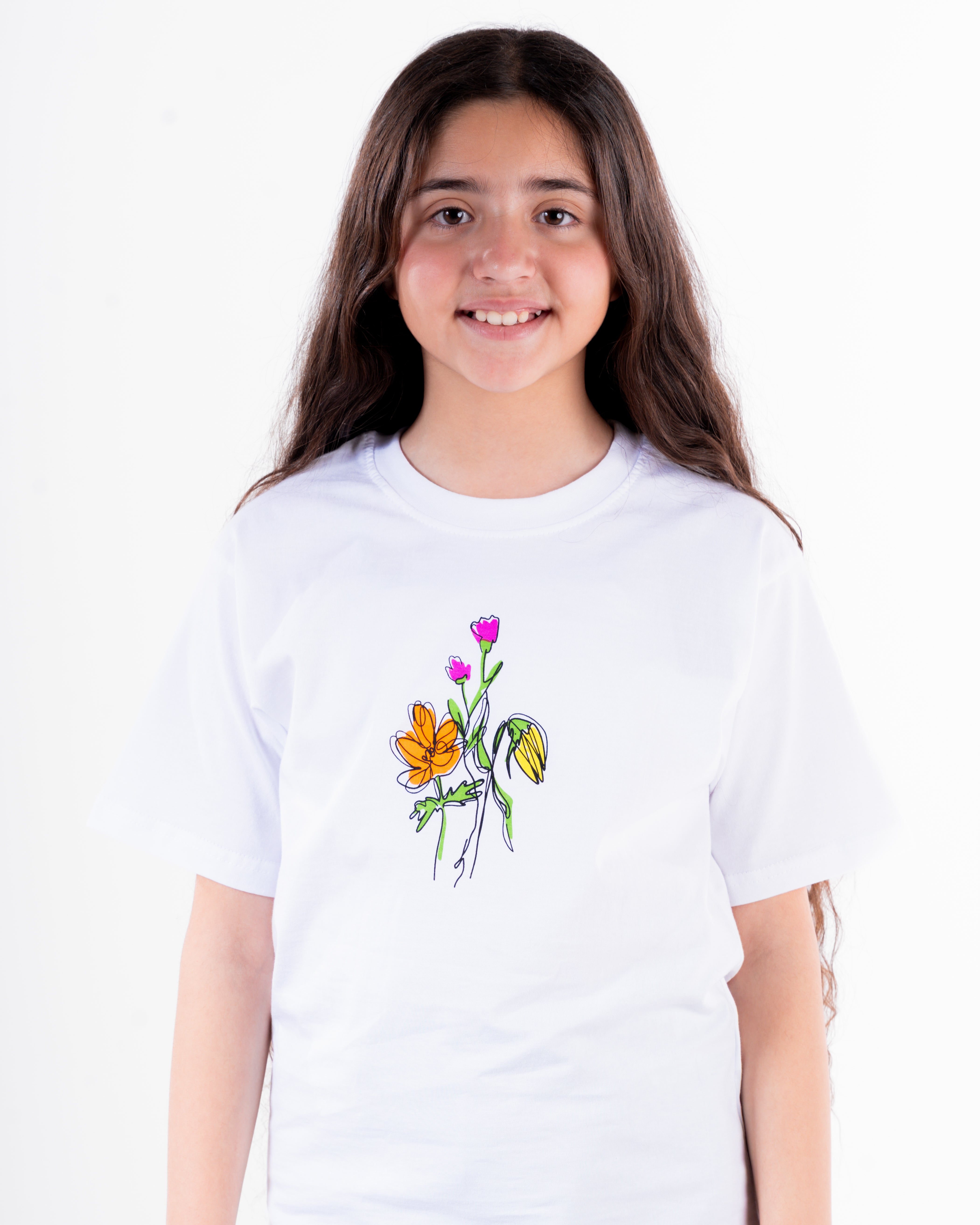 Girls Printed Half Sleeves T-Shirt