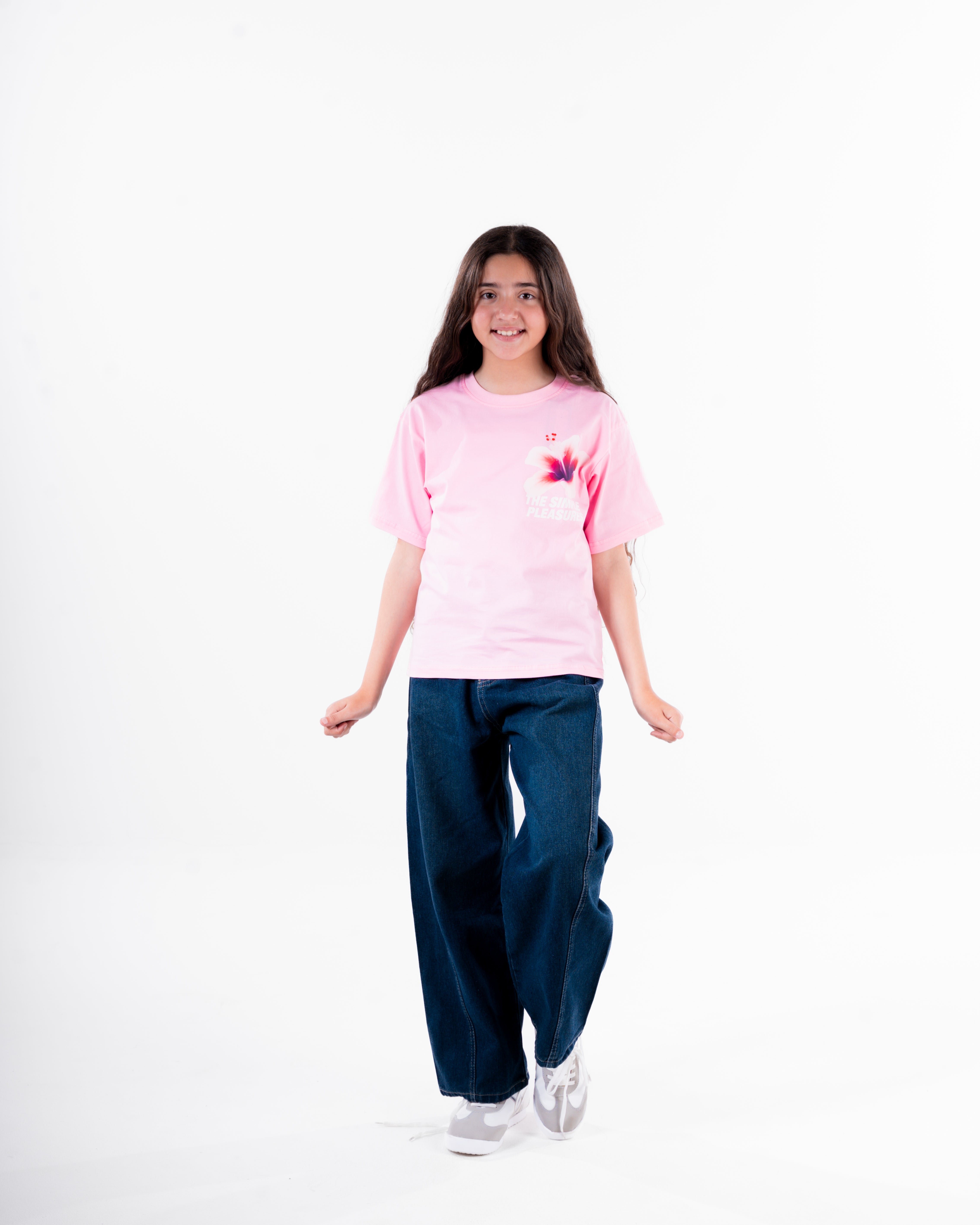 Girls Printed Half Sleeves T-Shirt