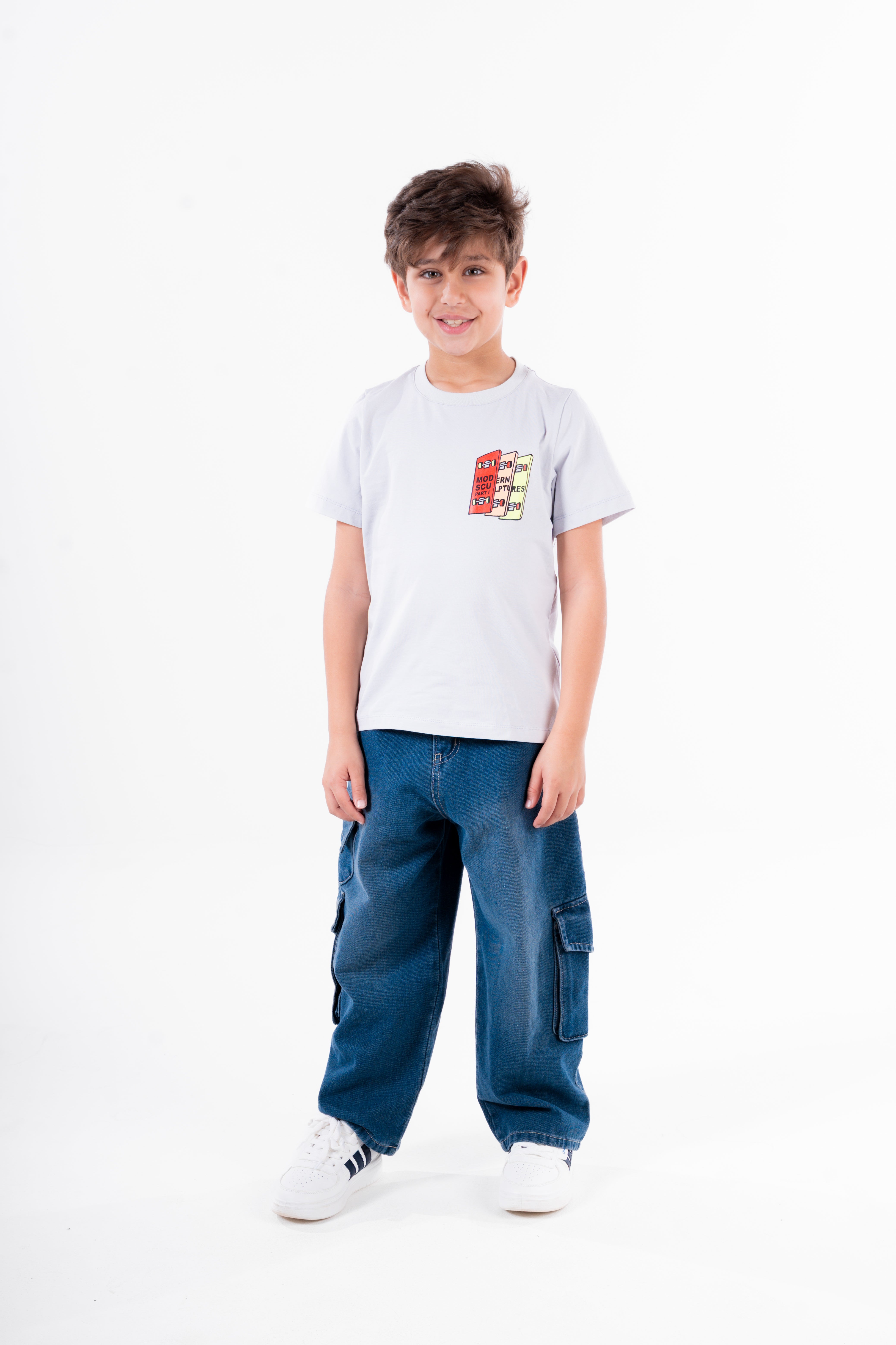 Boys Printed Modern T-Shirt Oversize