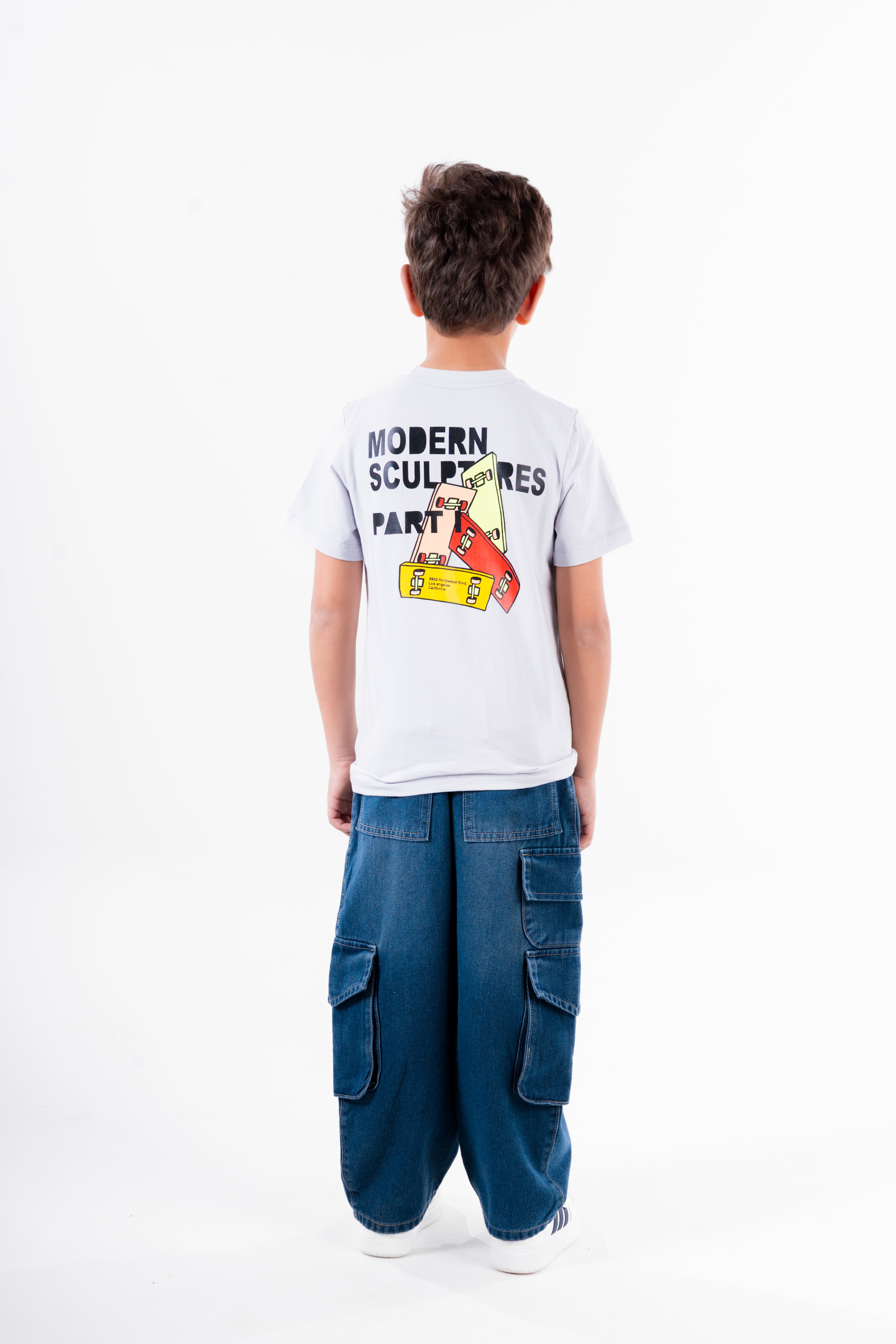 Boys Printed Modern T-Shirt Oversize