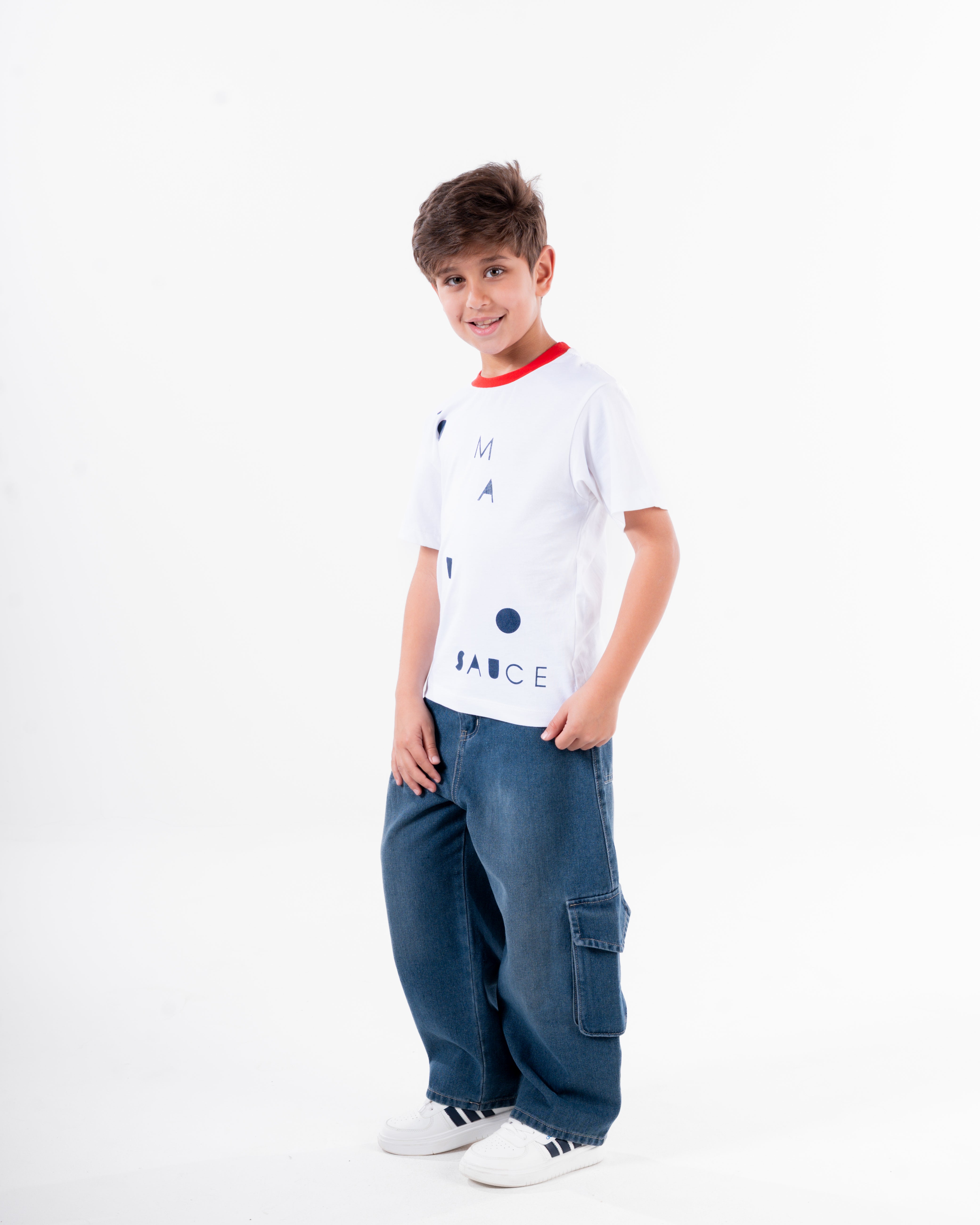 Boys Printed Toma Half Sleeves T-Shirt Over Sizr