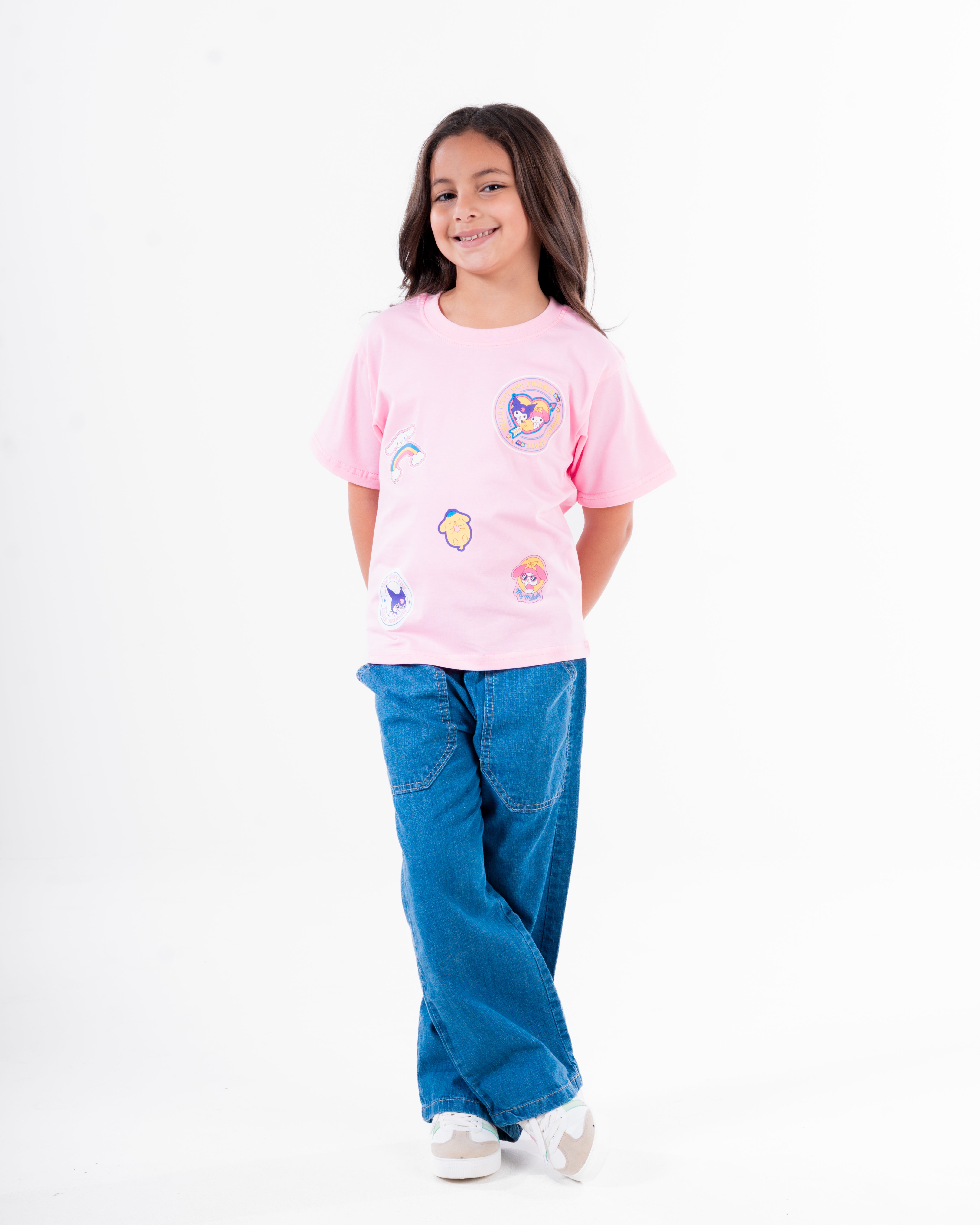 Girls Printed Half Sleeves T-Shirt